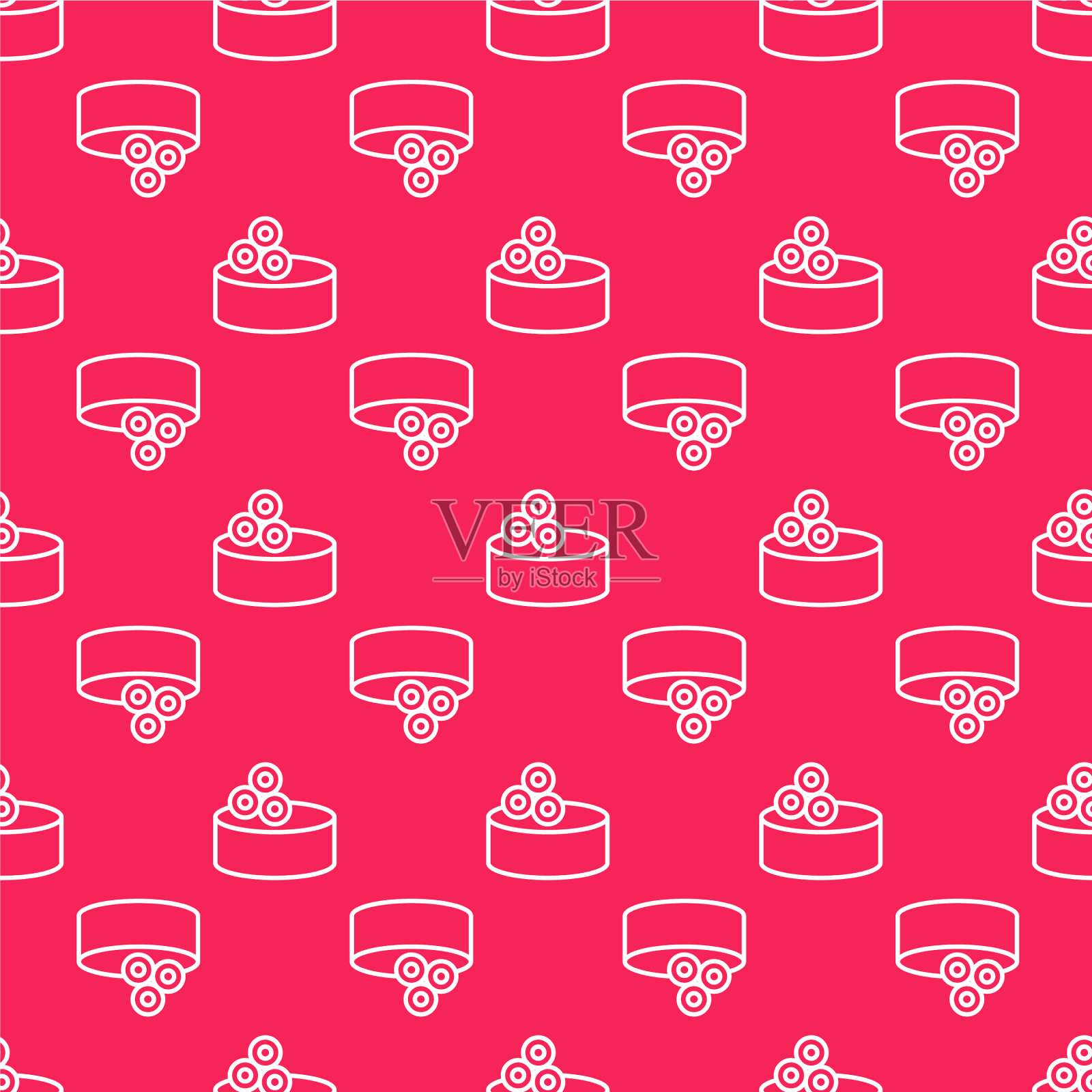 白线锡罐与鱼子酱图标隔离插画图片素材