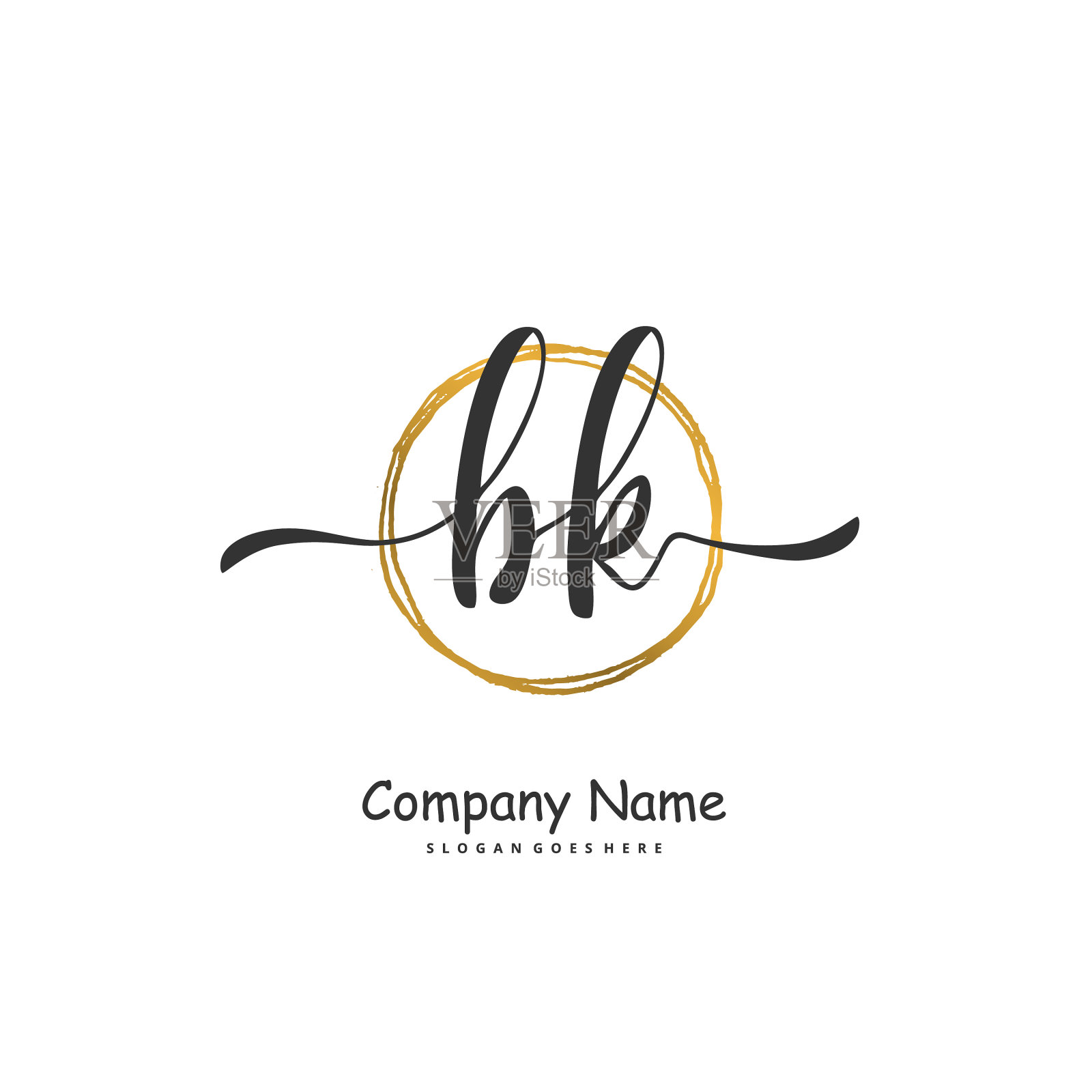 bk bk初始笔迹和签名标志插画图片素材