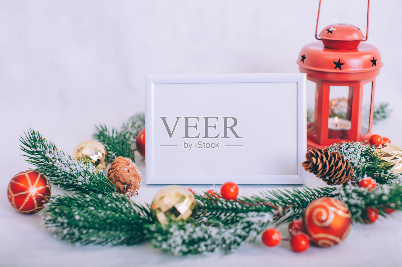 模型框架上的圣诞组成的背景。照片摄影图片