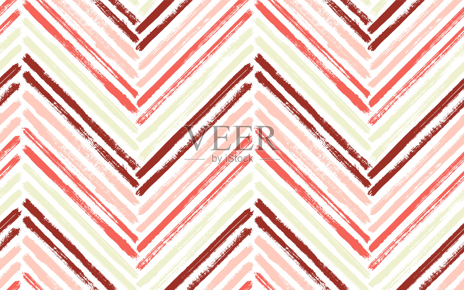 笔刷笔触人字形之字形无缝图案插画图片素材