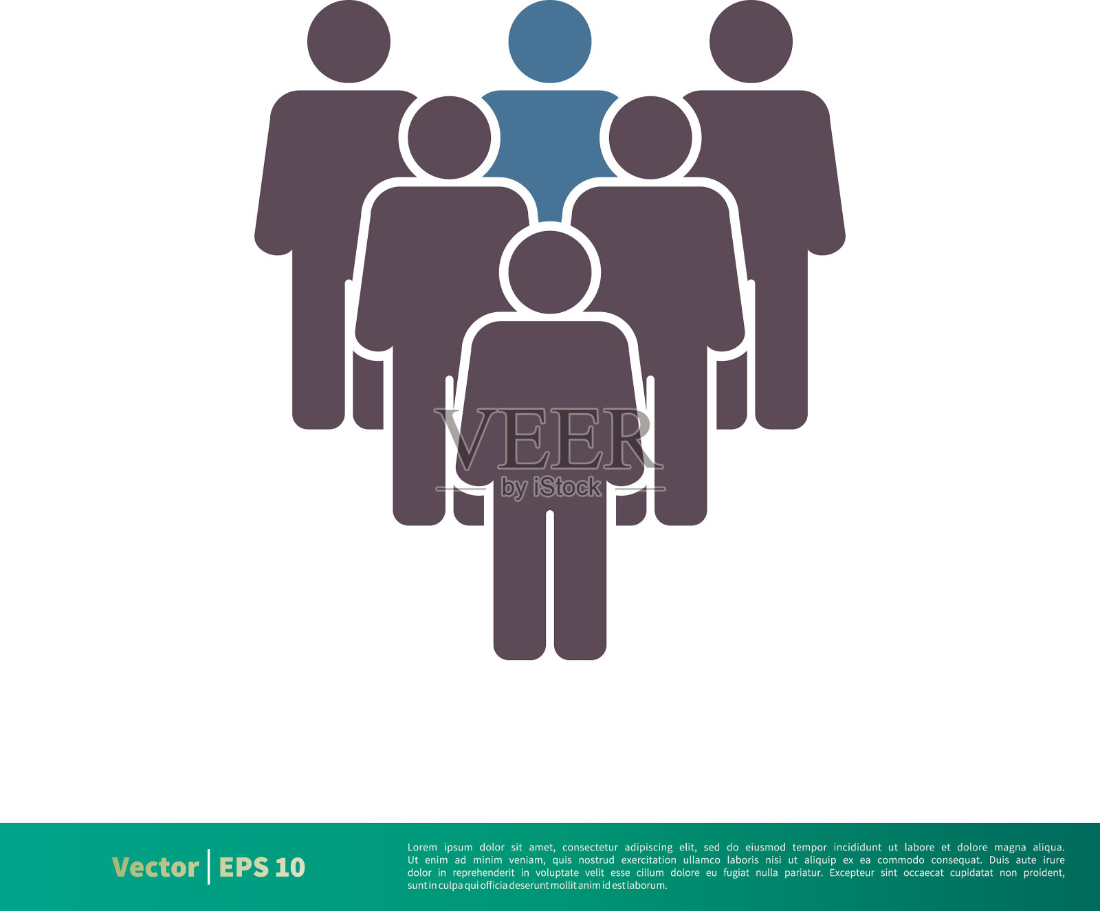 人形人群图标标志模板插画图片素材