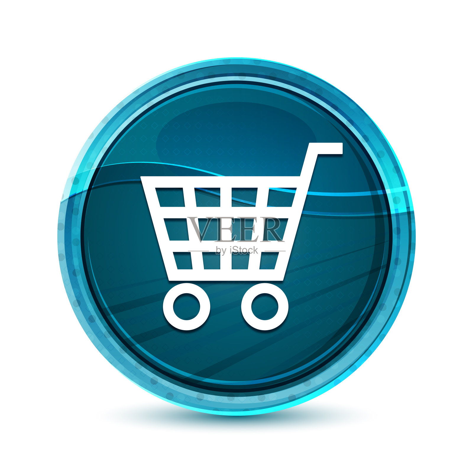 电子商务图标优雅的玻璃蓝色圆形按钮矢量设计插图设计元素图片