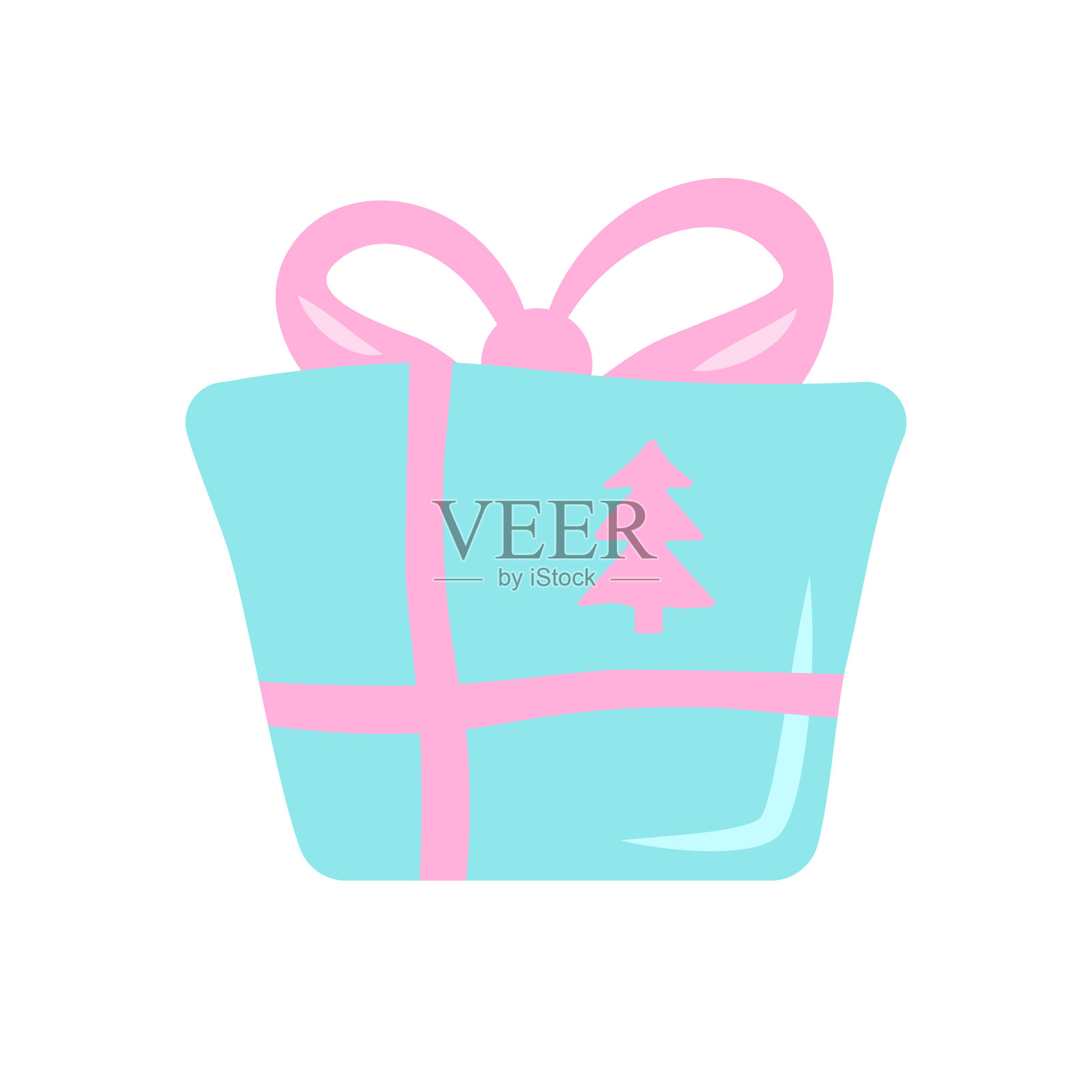 圣诞礼物平面向量抽象元素插画图片素材