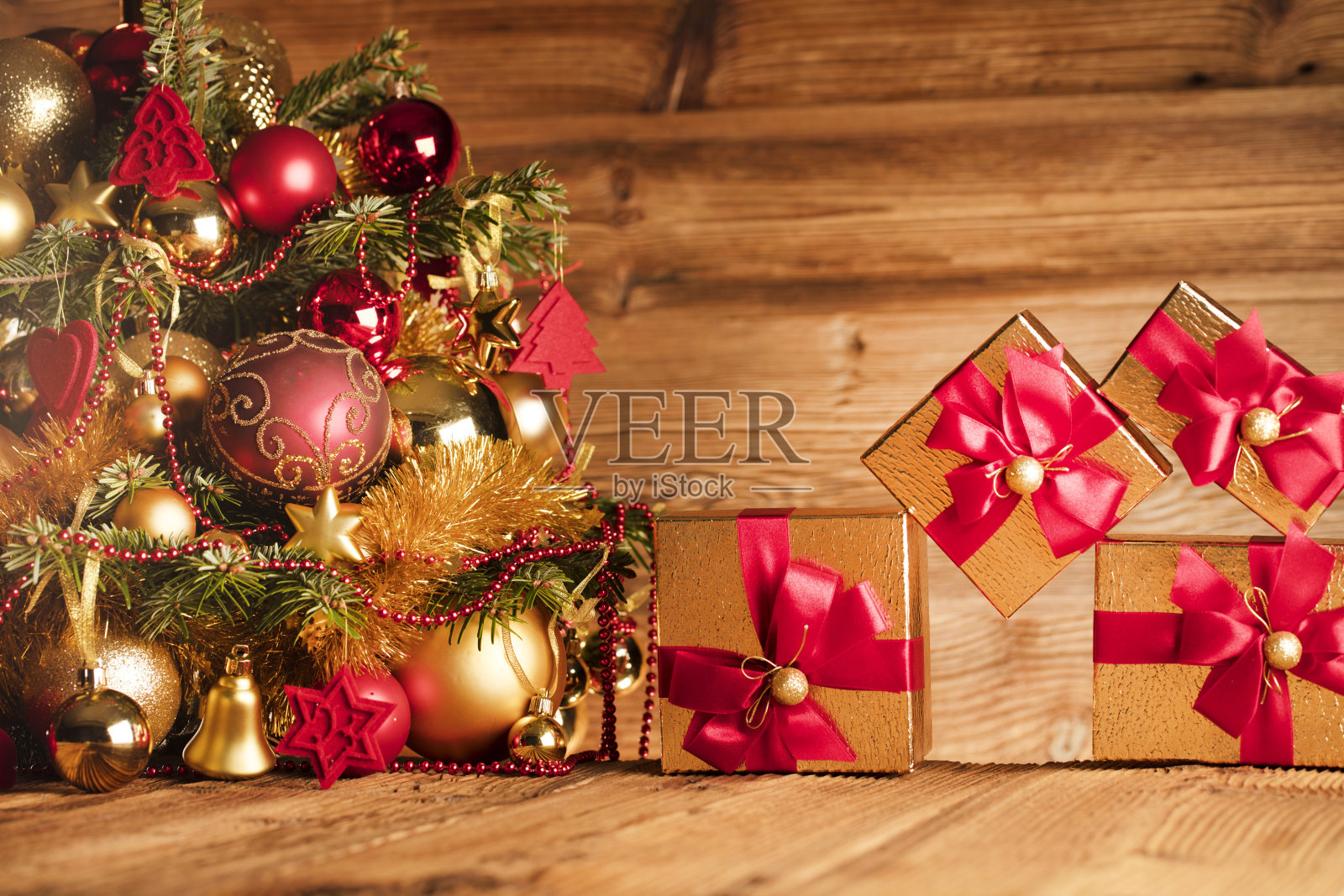 圣诞节的时间概念。照片摄影图片