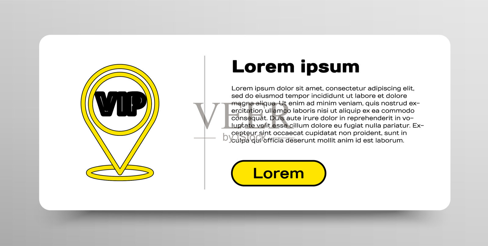 线位置VIP图标隔离在白色插画图片素材