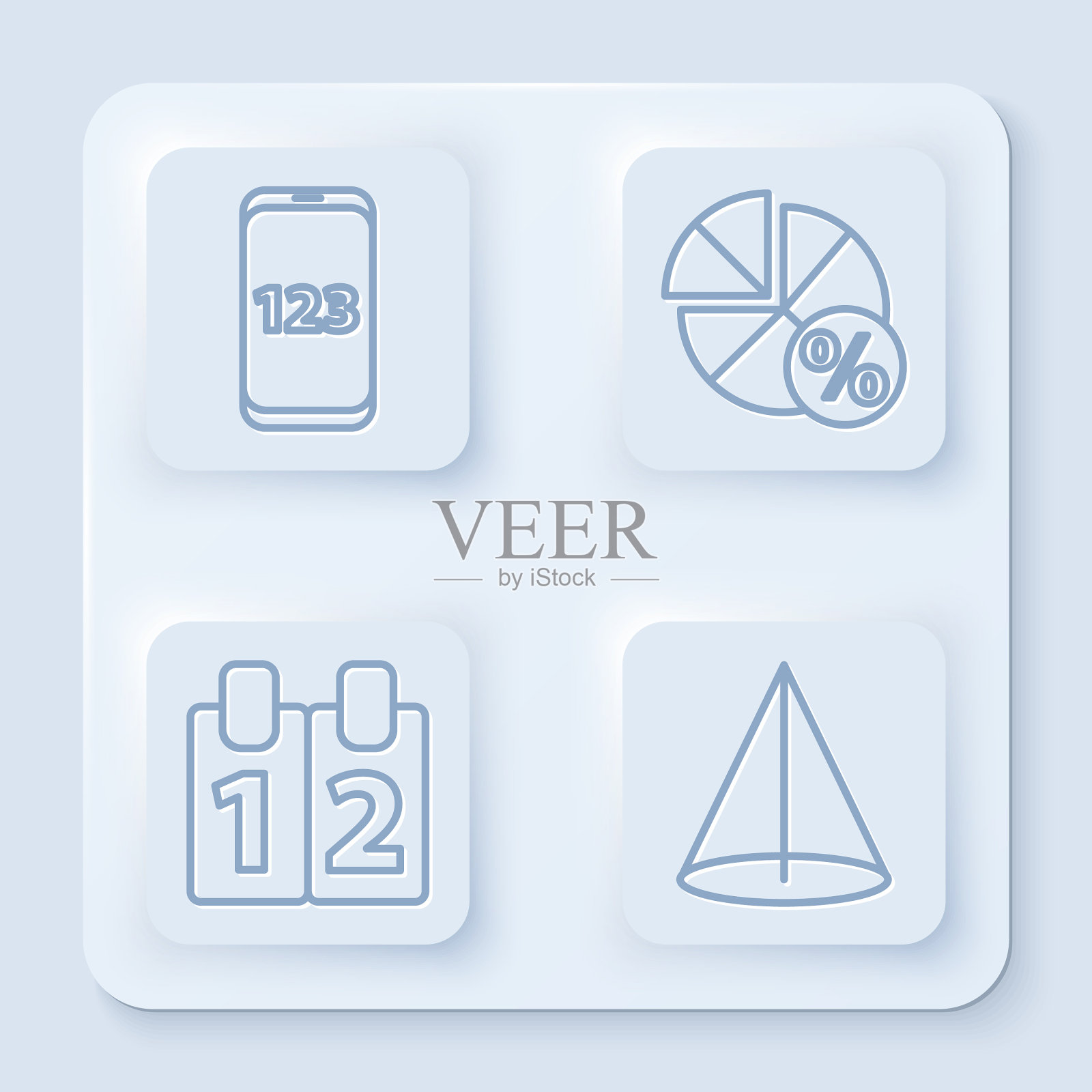 用单词写数学方程图标素材