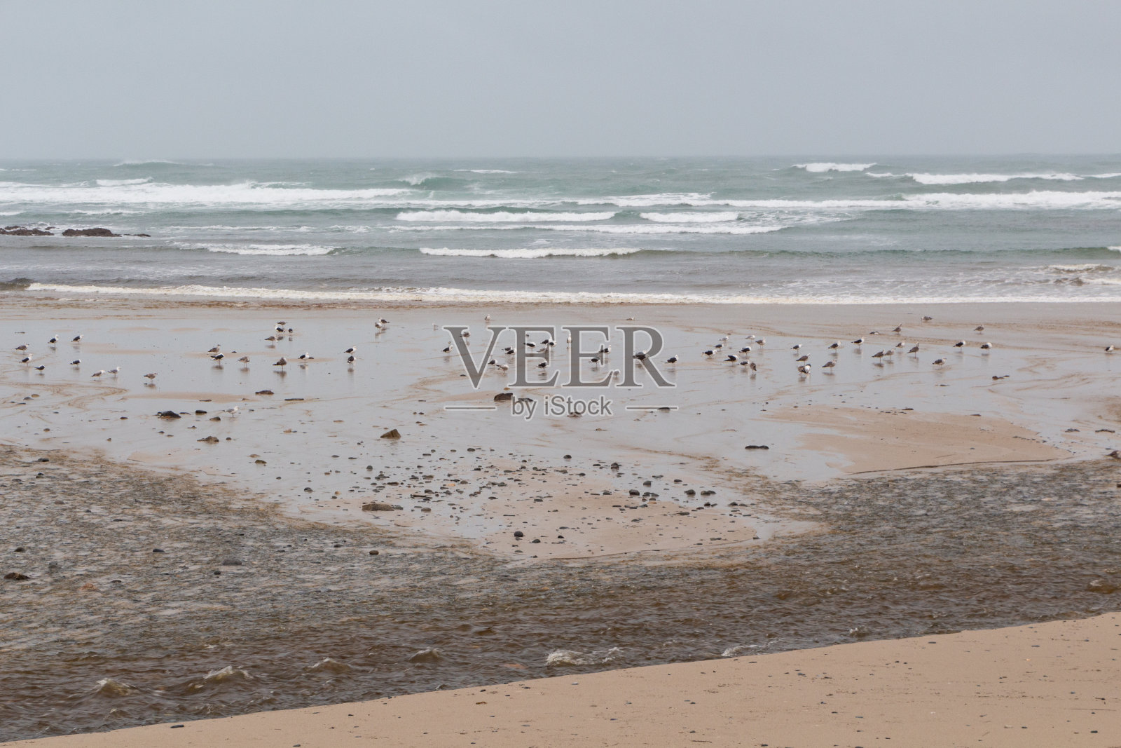 冬天的布列塔尼海滩照片摄影图片