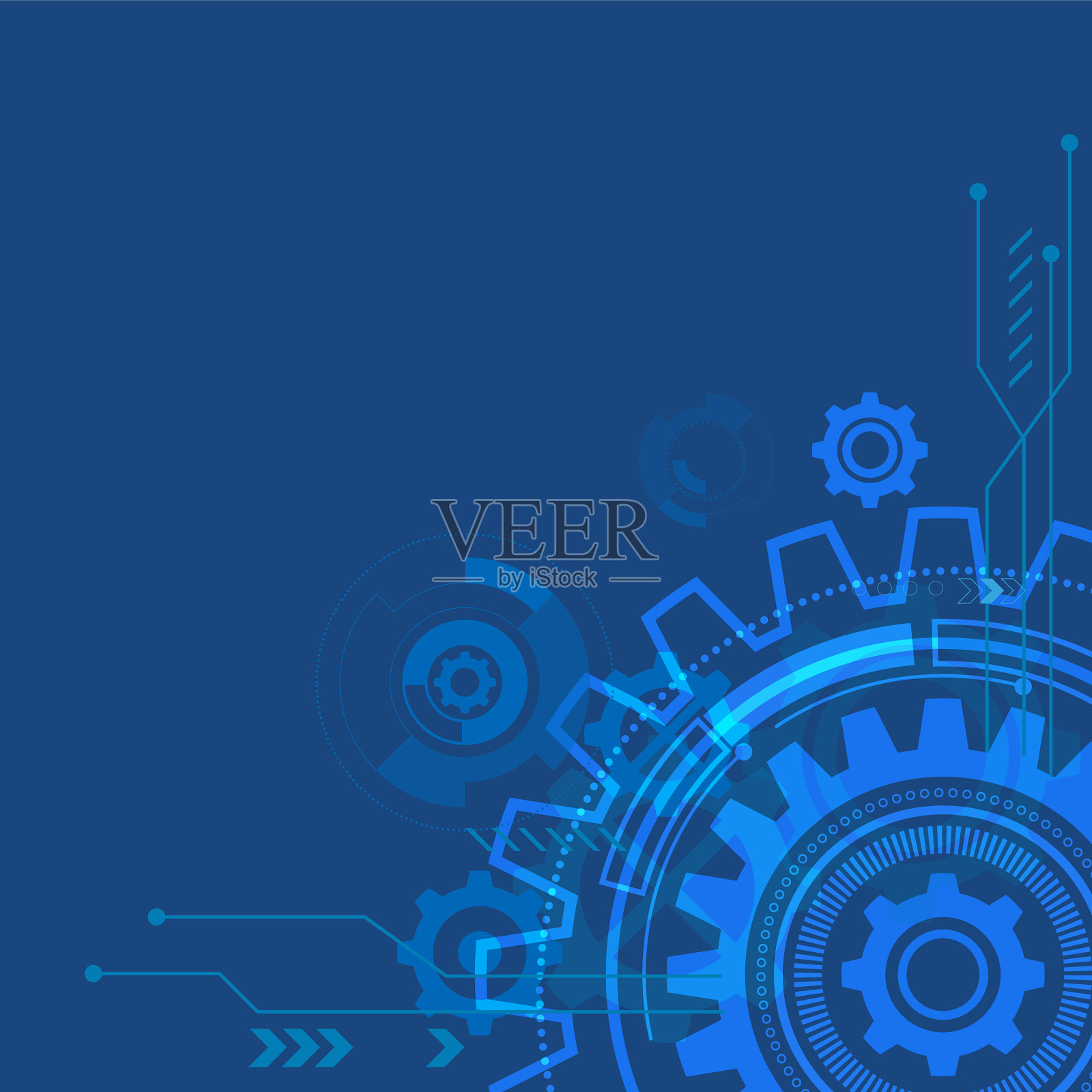 未来齿轮图标插画图片素材