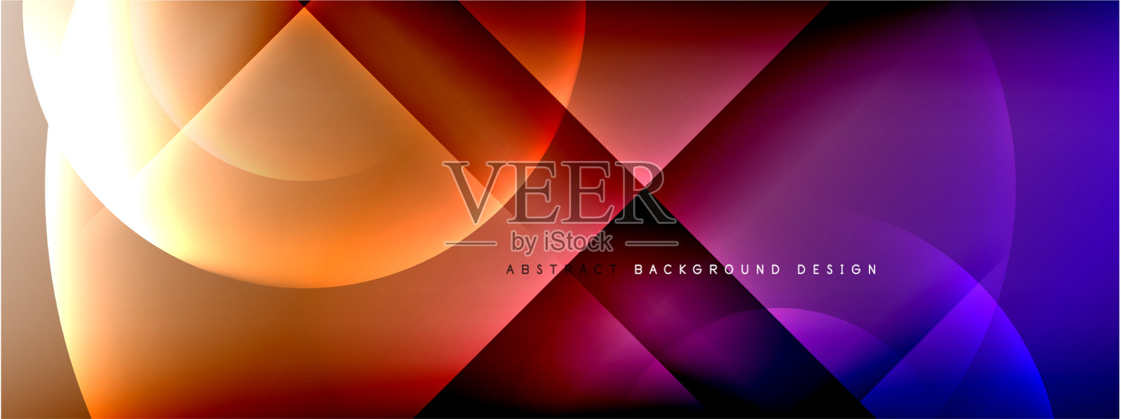 抽象背景-圆和十字上插画图片素材