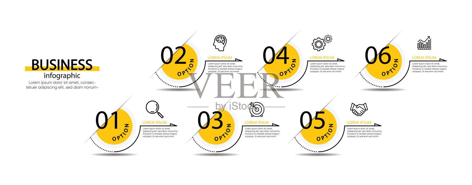 展示业务抽象背景信息图表模板插画图片素材