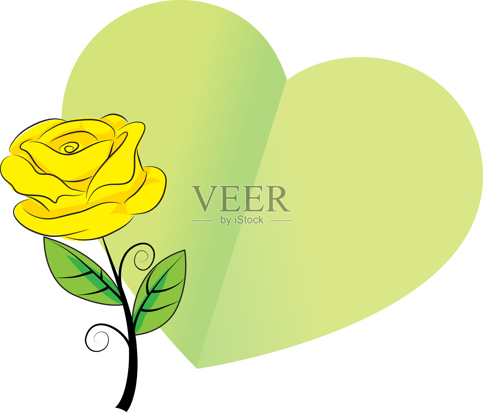 矢量纸心形花的背景和边框插画图片素材