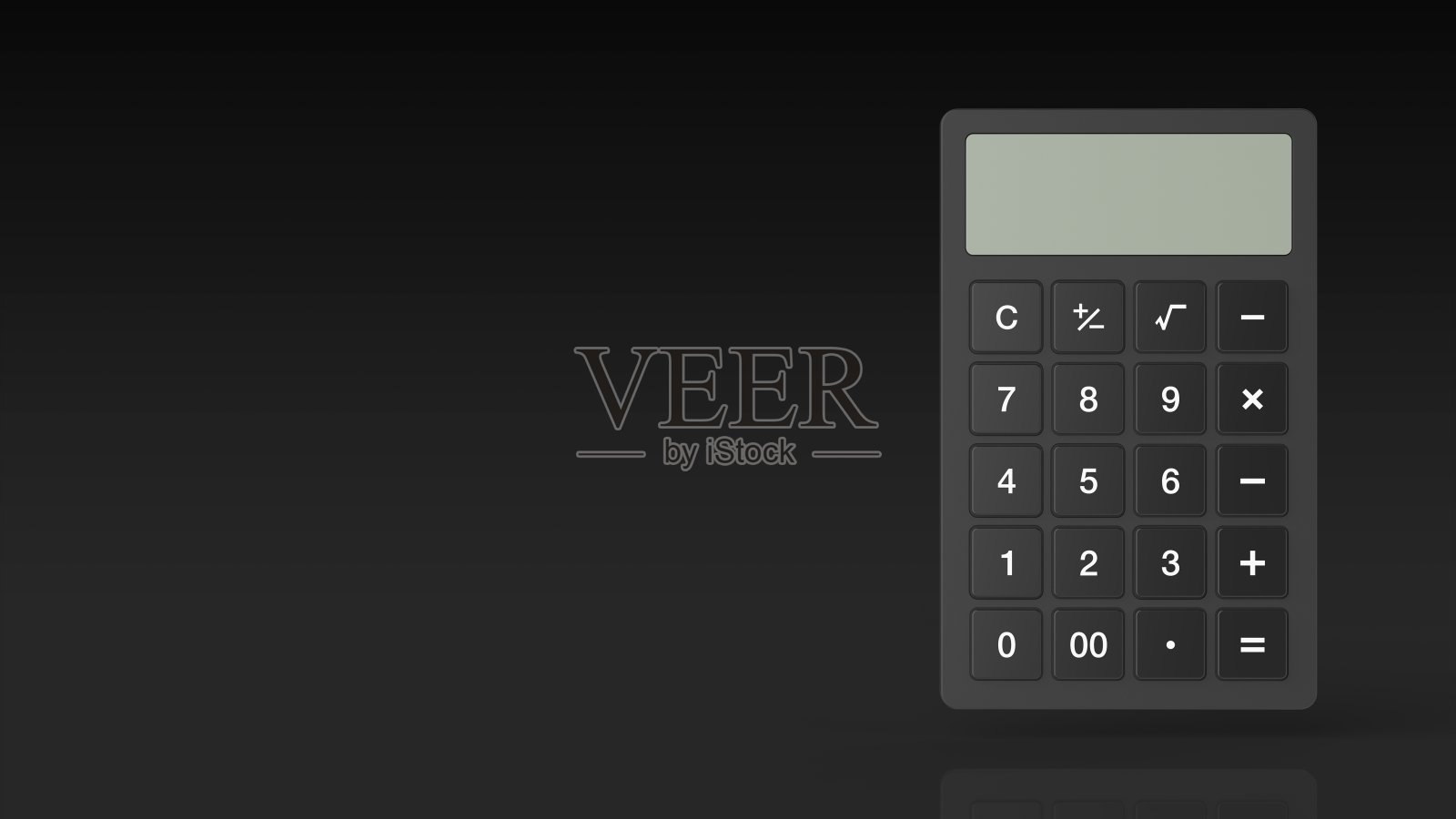 计算器黑色前右3d渲染照片摄影图片