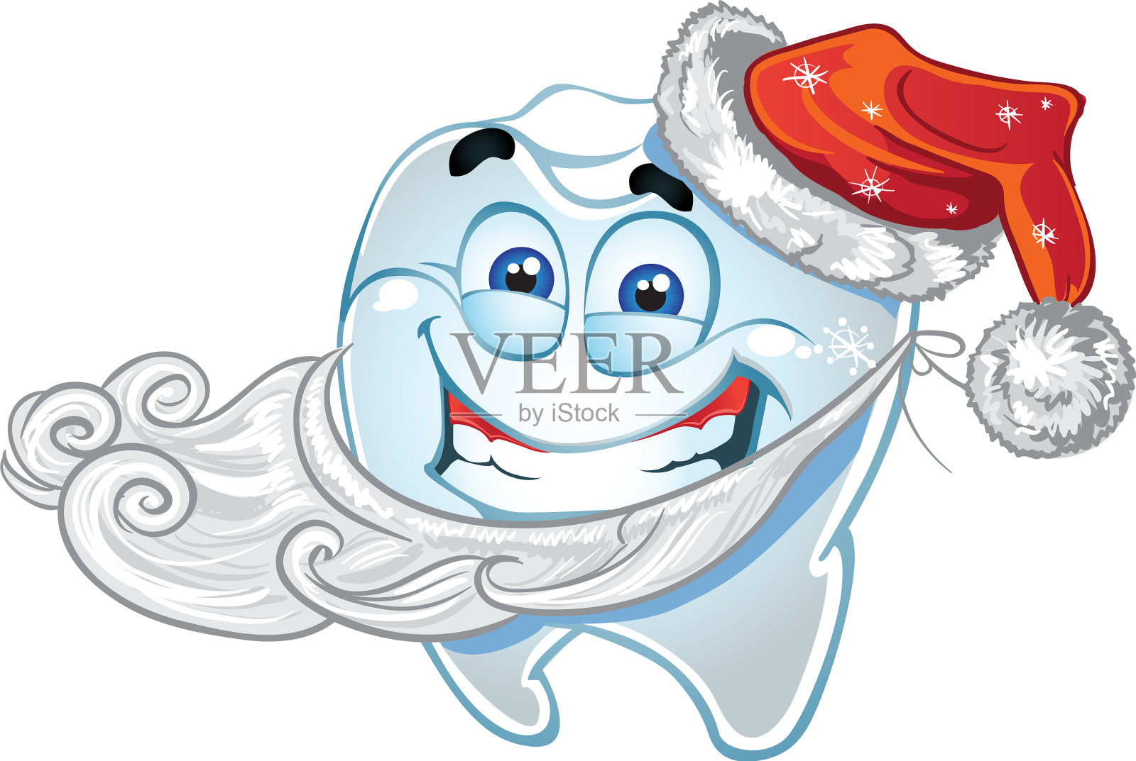 有牙齿的圣诞老人设计元素图片