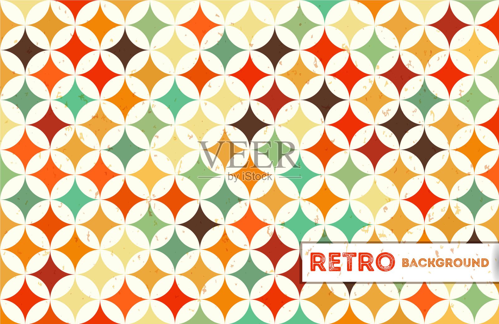 复古的几何背景插画图片素材