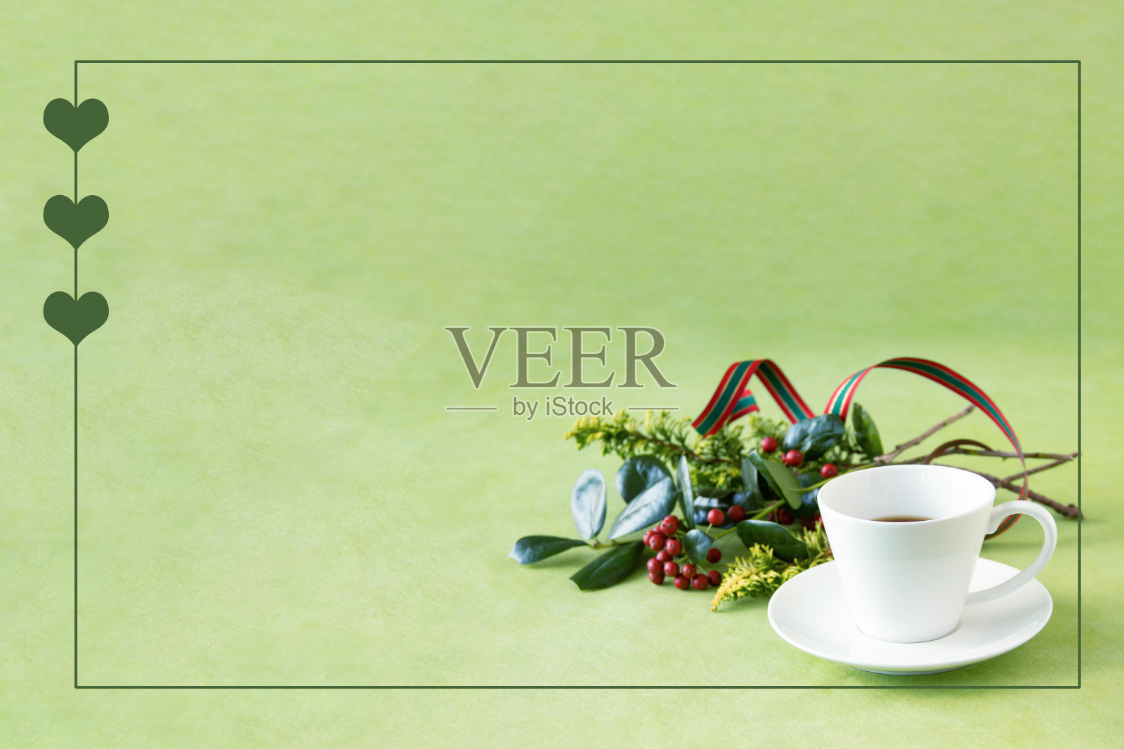 冬青，圣诞冬青和日本扁木照片摄影图片