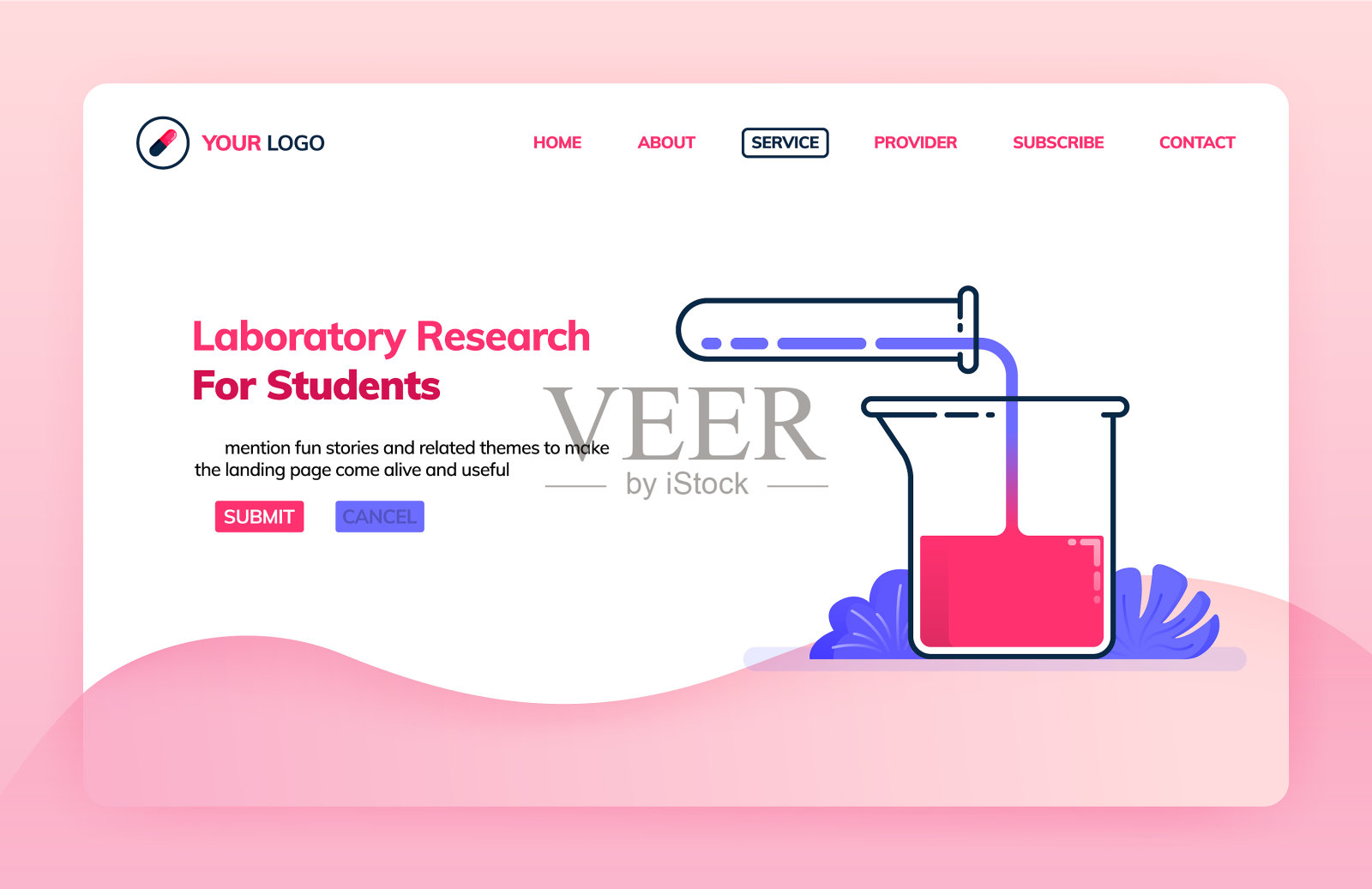 登陆页面模板研究实验室插画图片素材