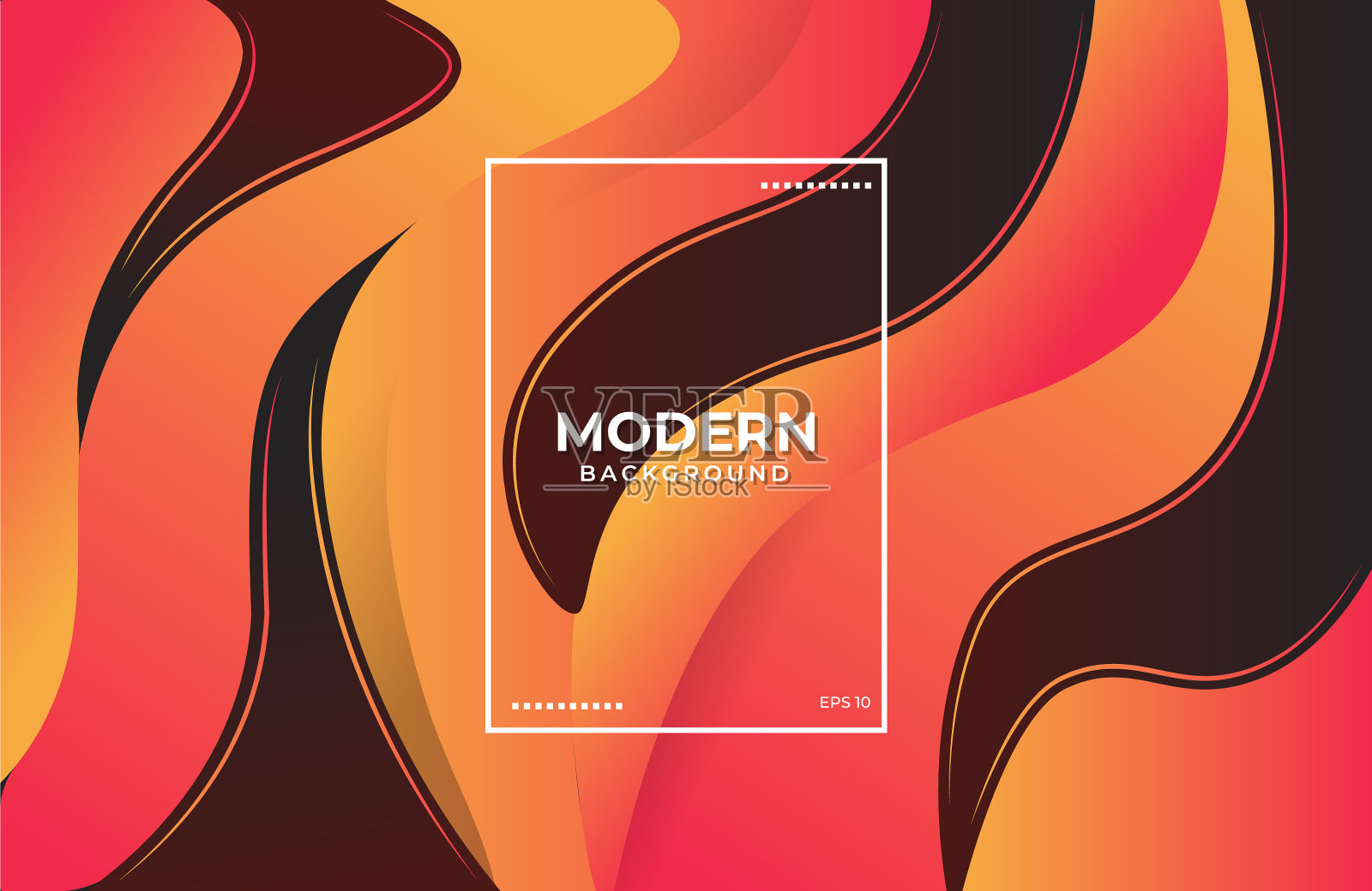 现代背景与彩色流体形状波浪形插画图片素材