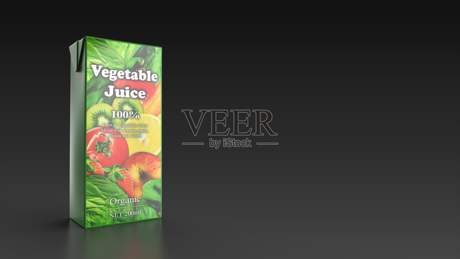 蔬菜汁黑色背景左侧3d渲染照片摄影图片