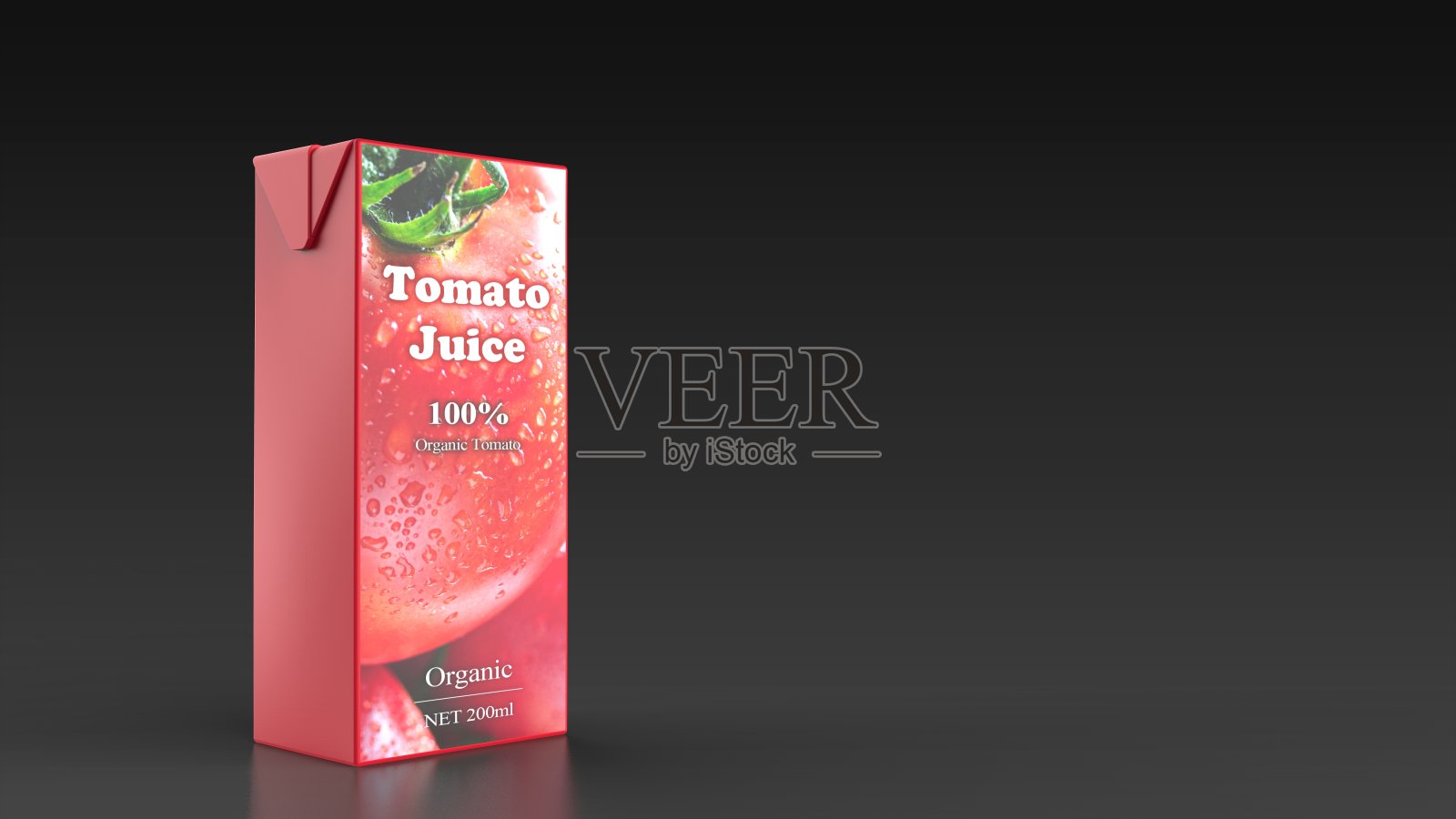 番茄汁黑色背景左侧3d渲染照片摄影图片