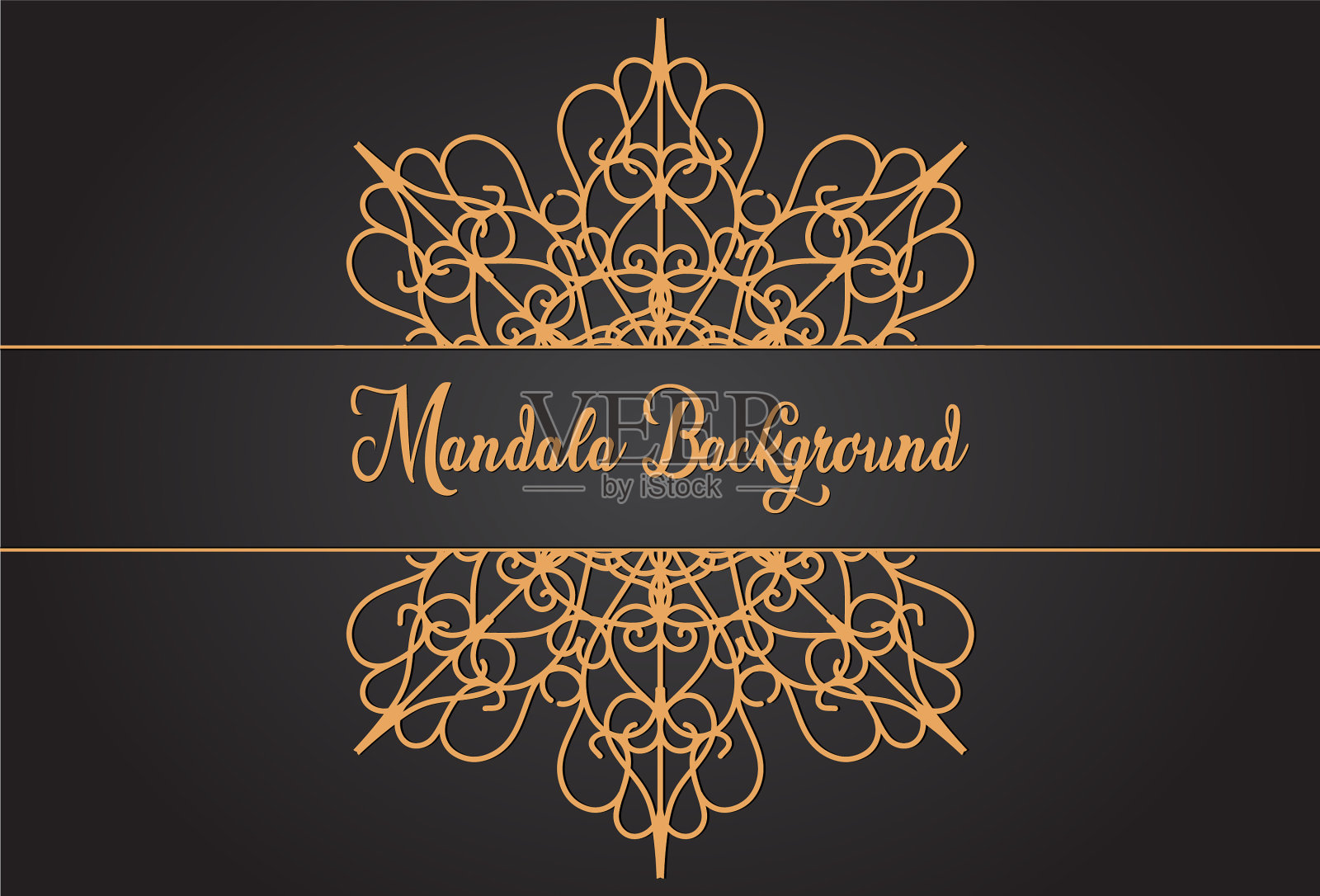 奢华曼荼罗背景概念插画图片素材