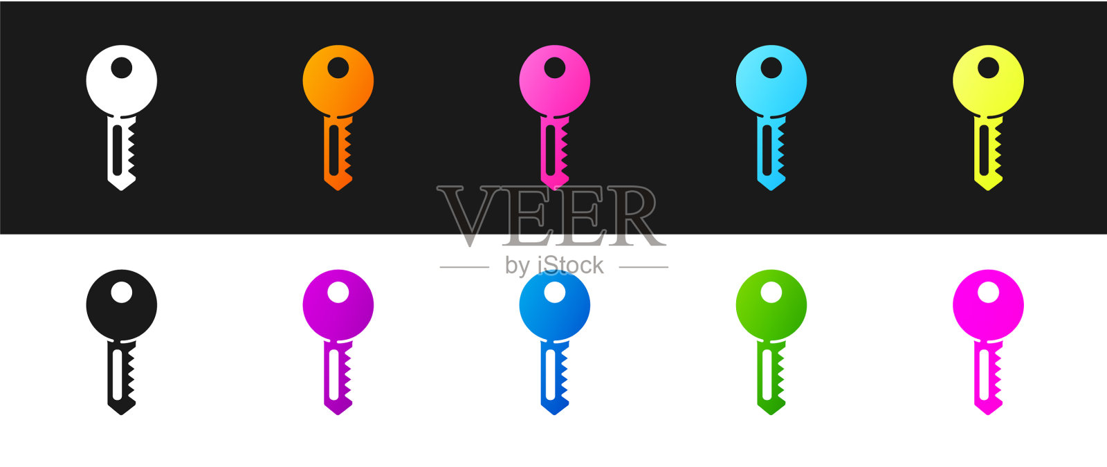 设置房子键图标隔离在黑色和白色图标素材