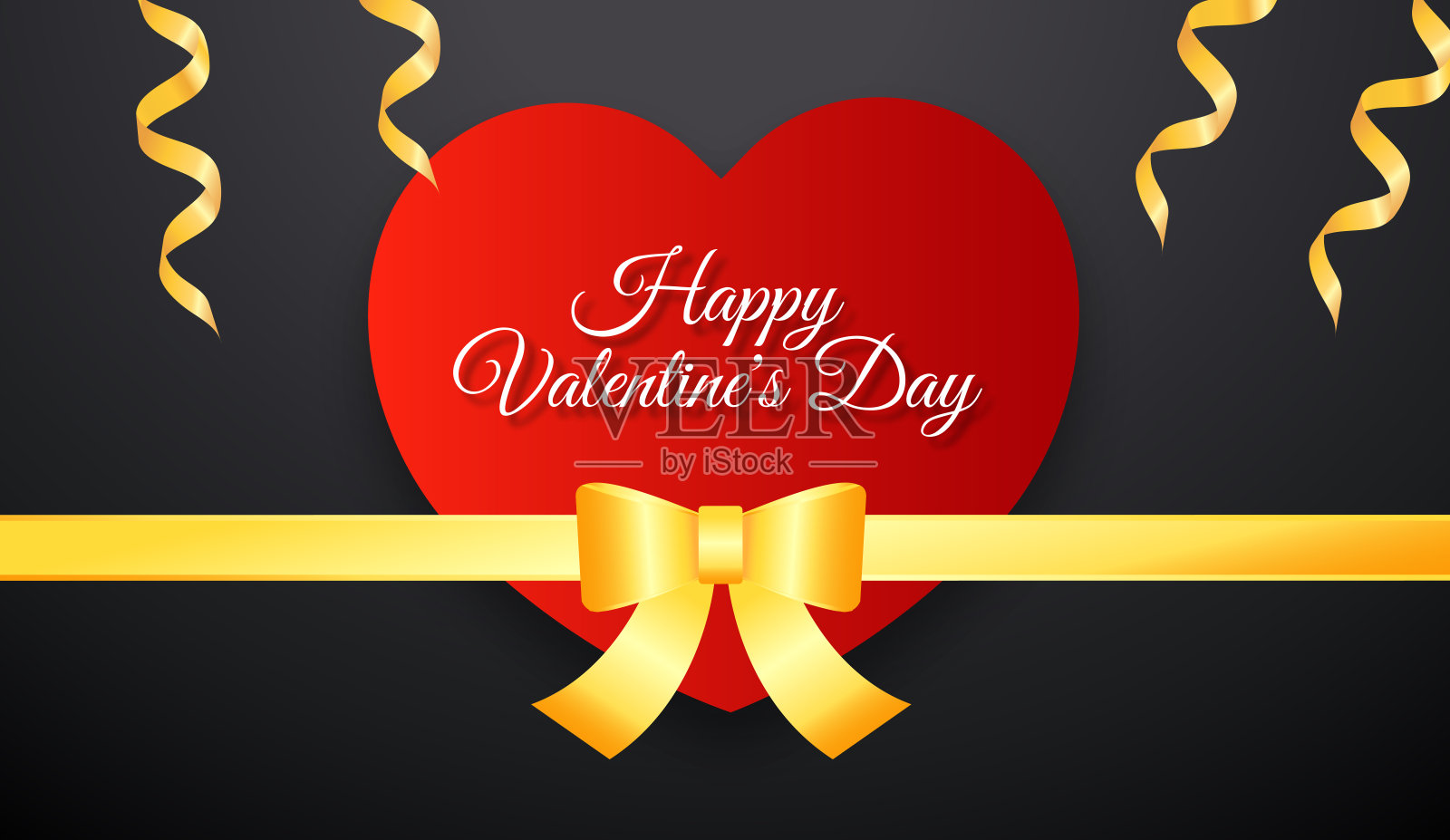 情人节背景，情人节快乐，情人节横幅摩登奢华插画图片素材