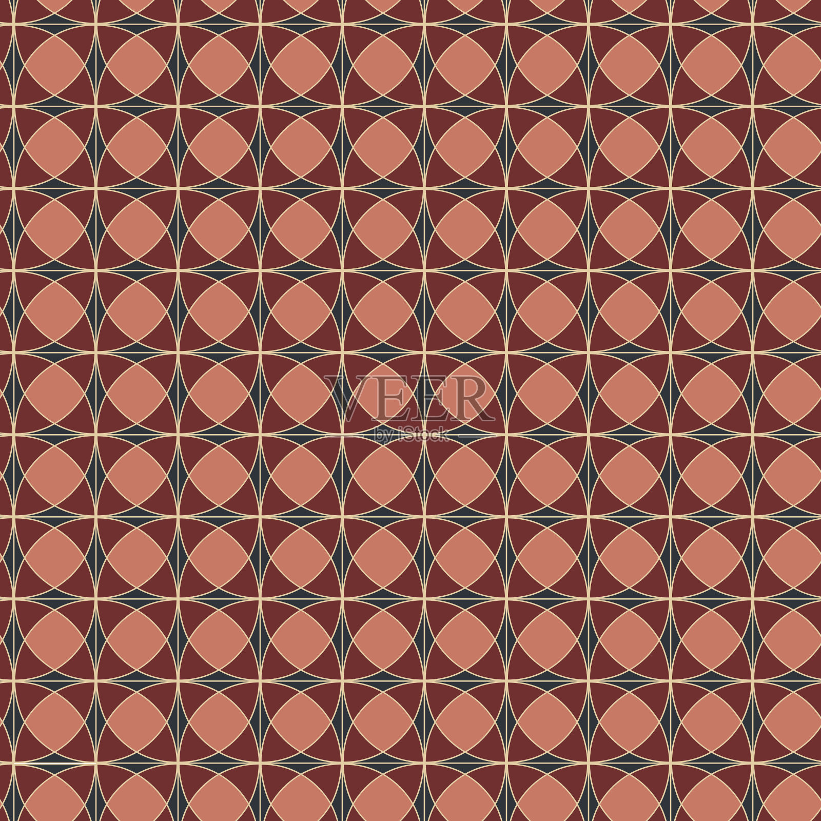 无缝图案几何图案圆插画图片素材