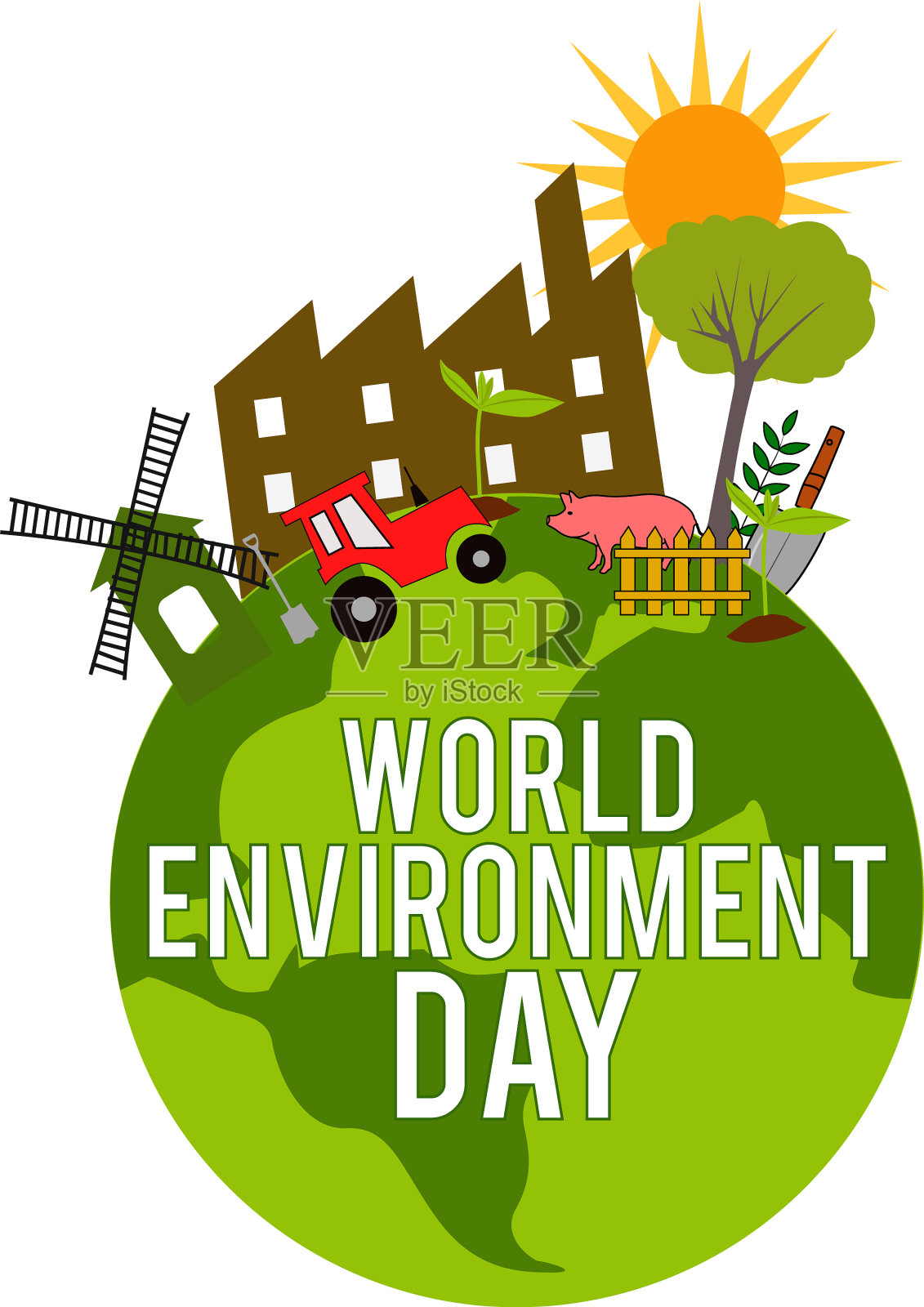 世界环境日图表插画图片素材