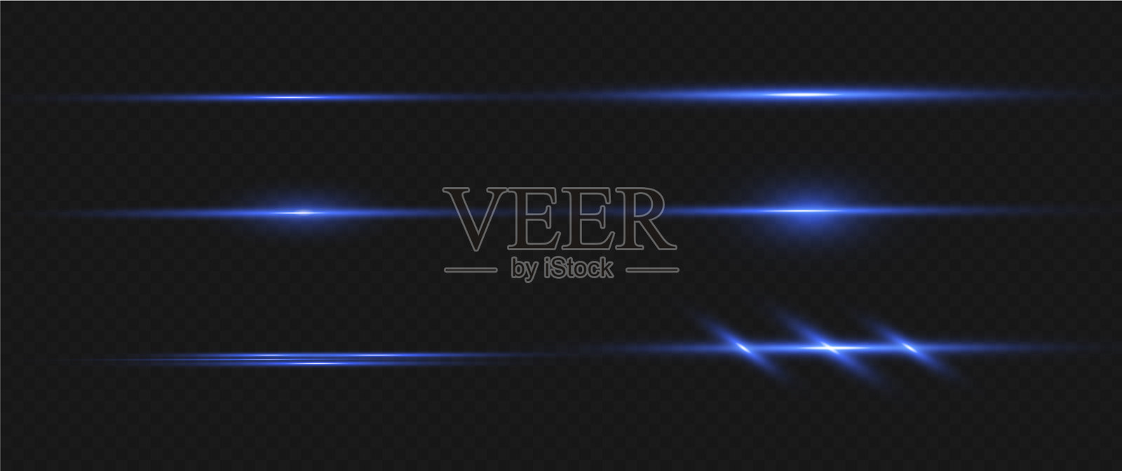 蓝色的水平线插画图片素材