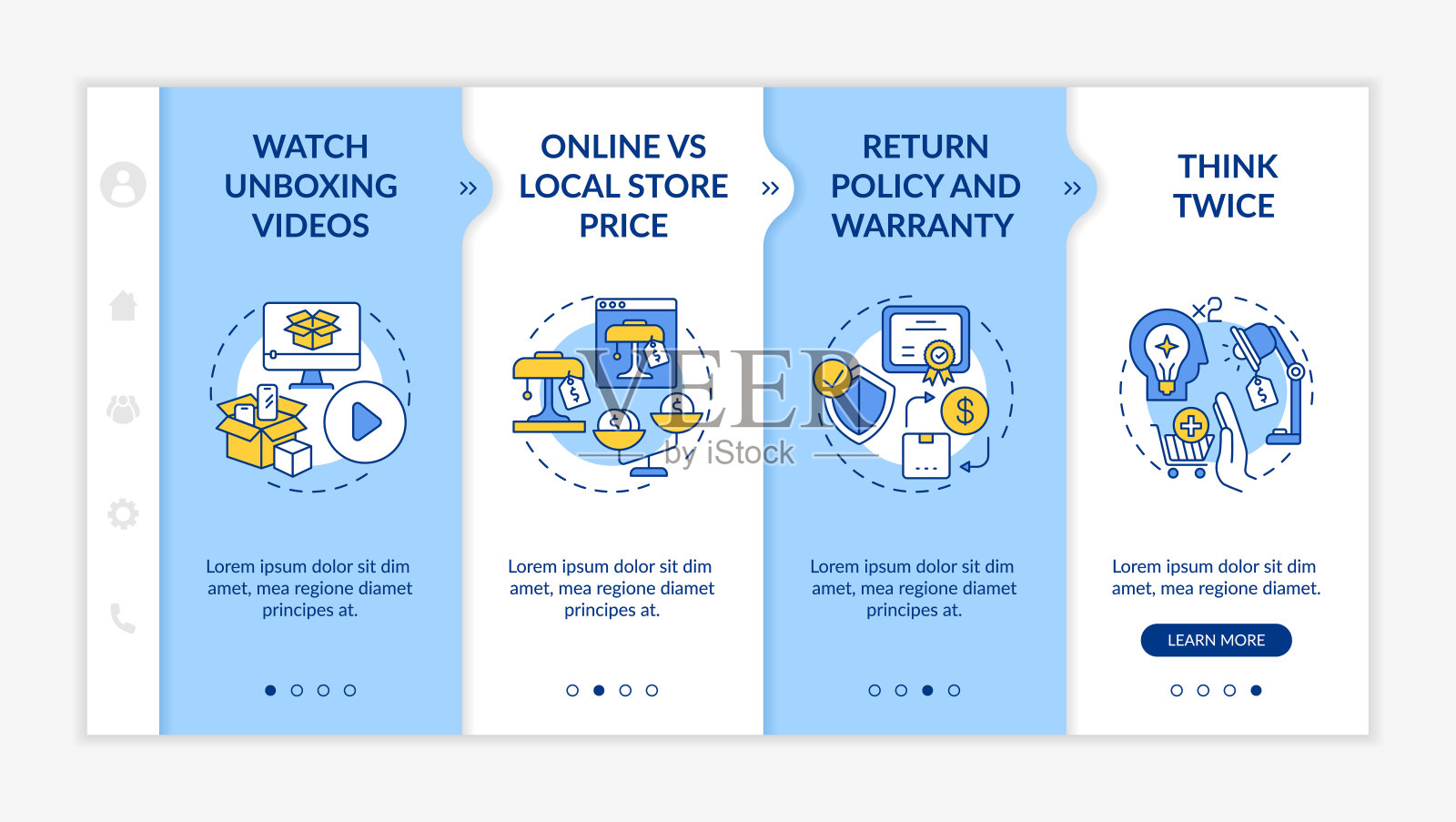 知情的购物者建议登机病媒模板插画图片素材