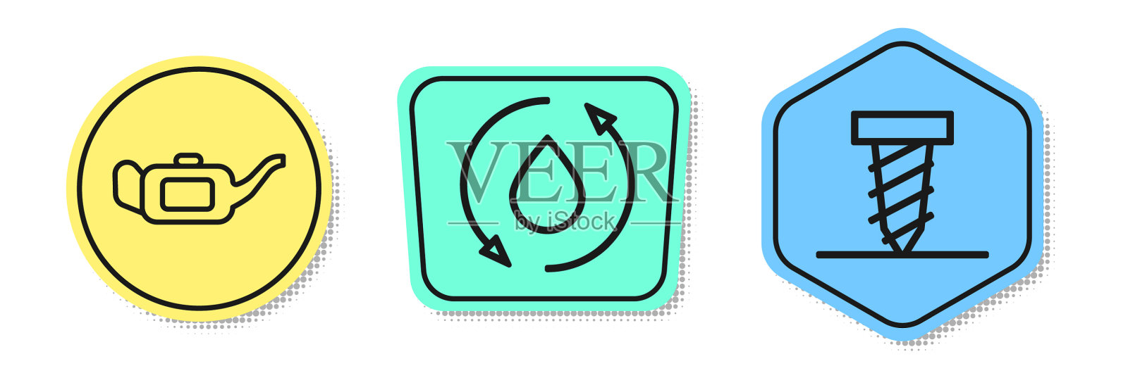 设置机油滴油筒图标素材