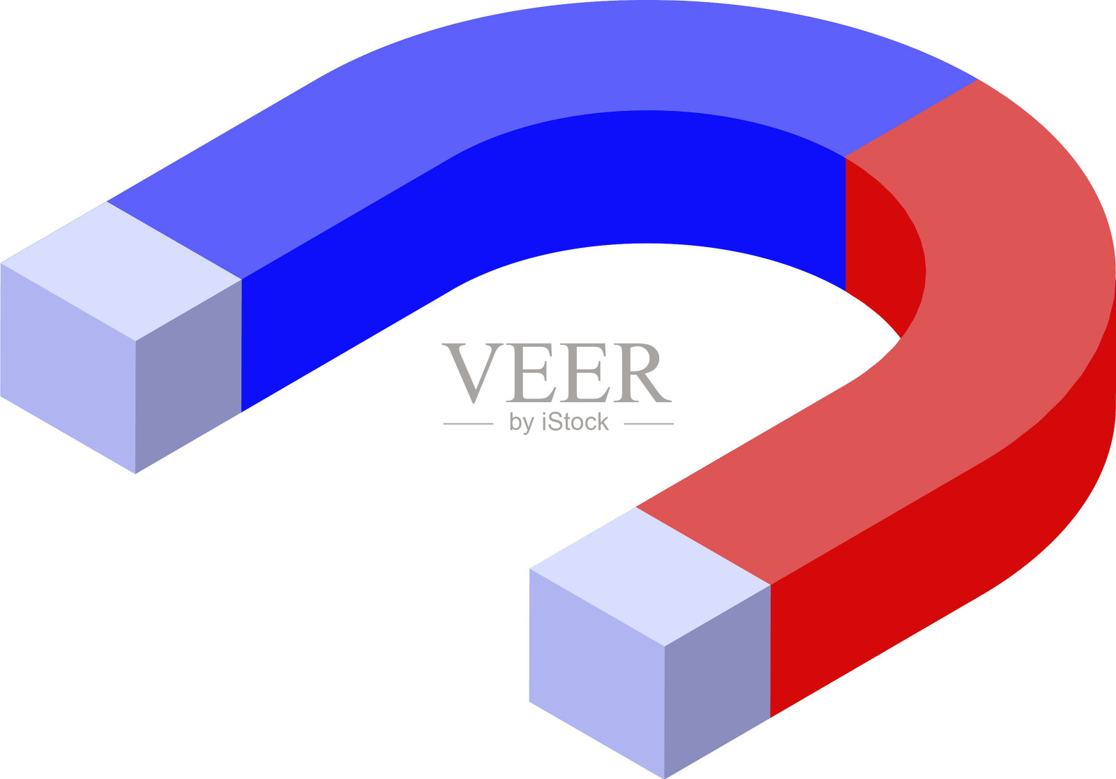 招聘磁铁图标等距风格插画图片素材