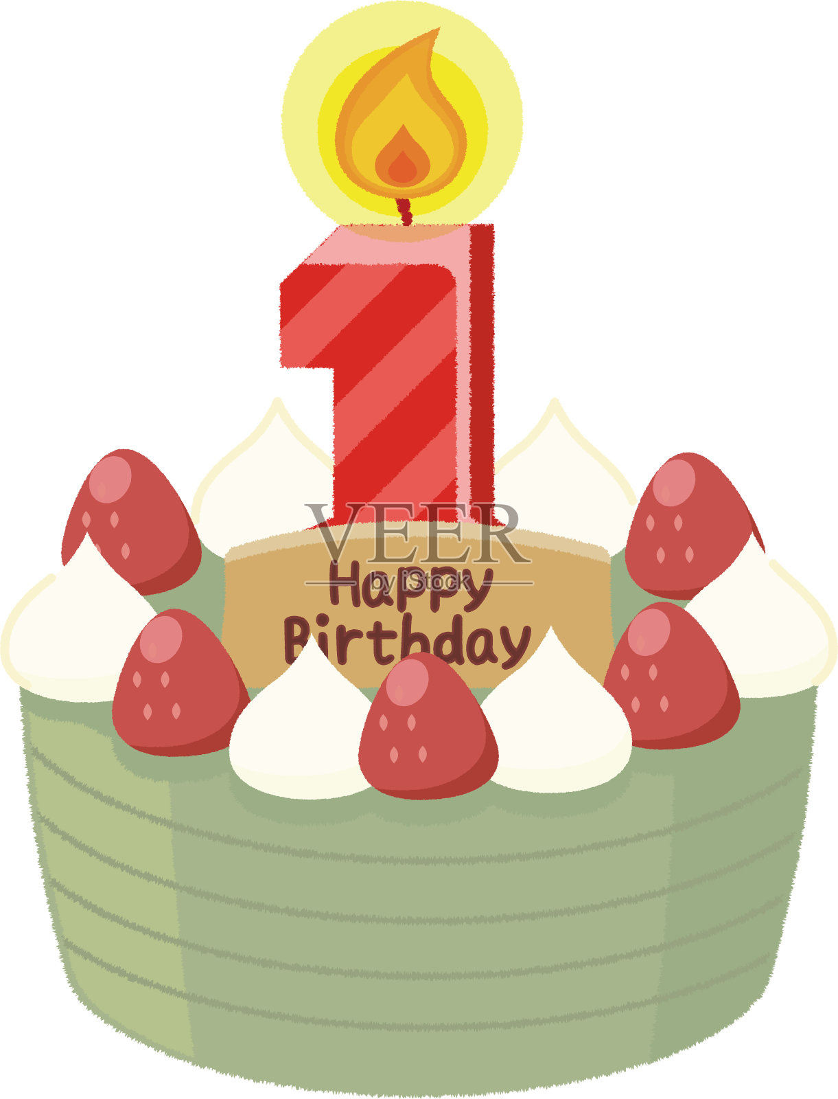 圣诞蛋糕插画图片素材