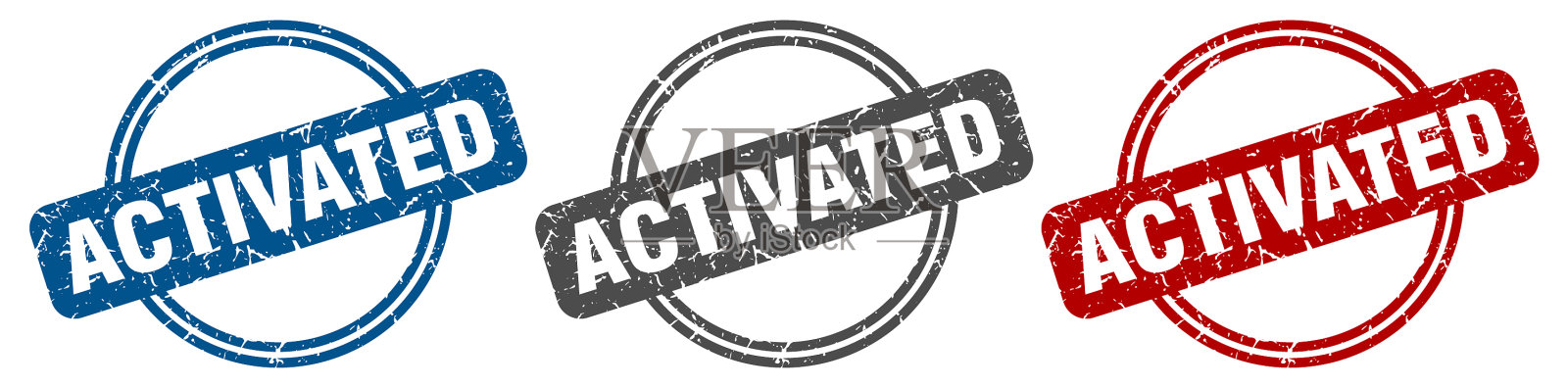 激活邮票激活标志激活标签集插画图片素材