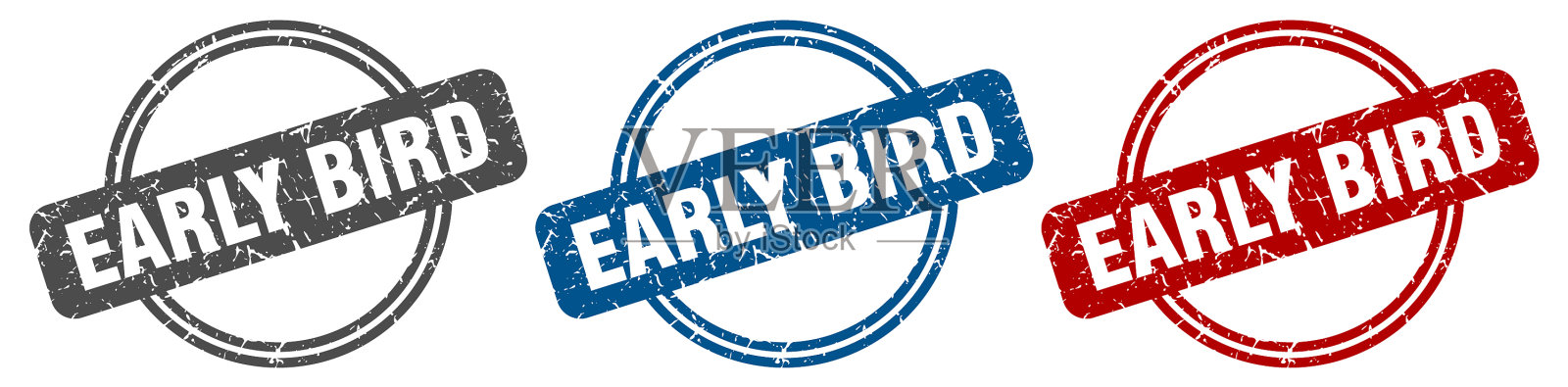 早鸟邮票，早鸟签名，早鸟标签插画图片素材