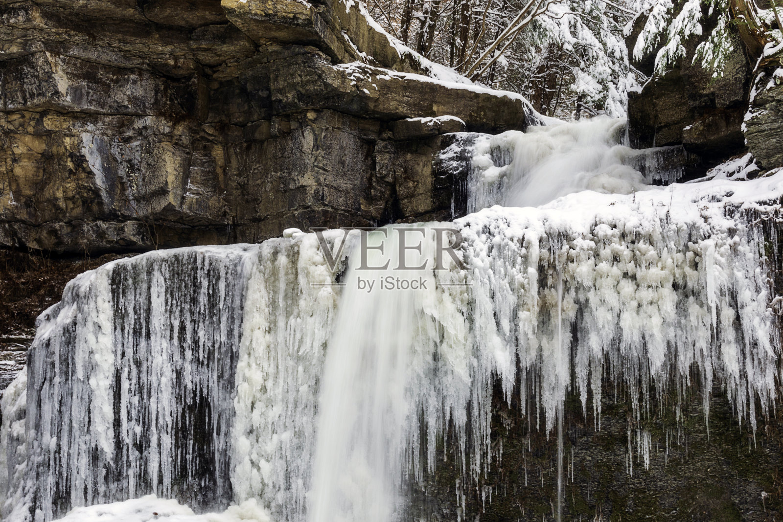 冰冻瀑布照片摄影图片