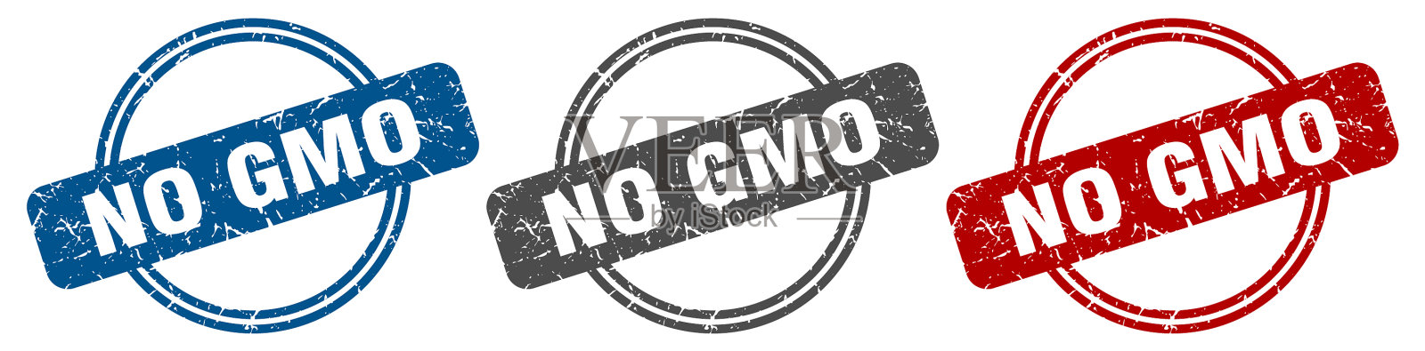 没有转基因印章，没有转基因标志，没有转基因标签插画图片素材