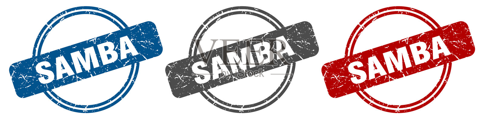 桑巴邮票桑巴标志桑巴标签集插画图片素材