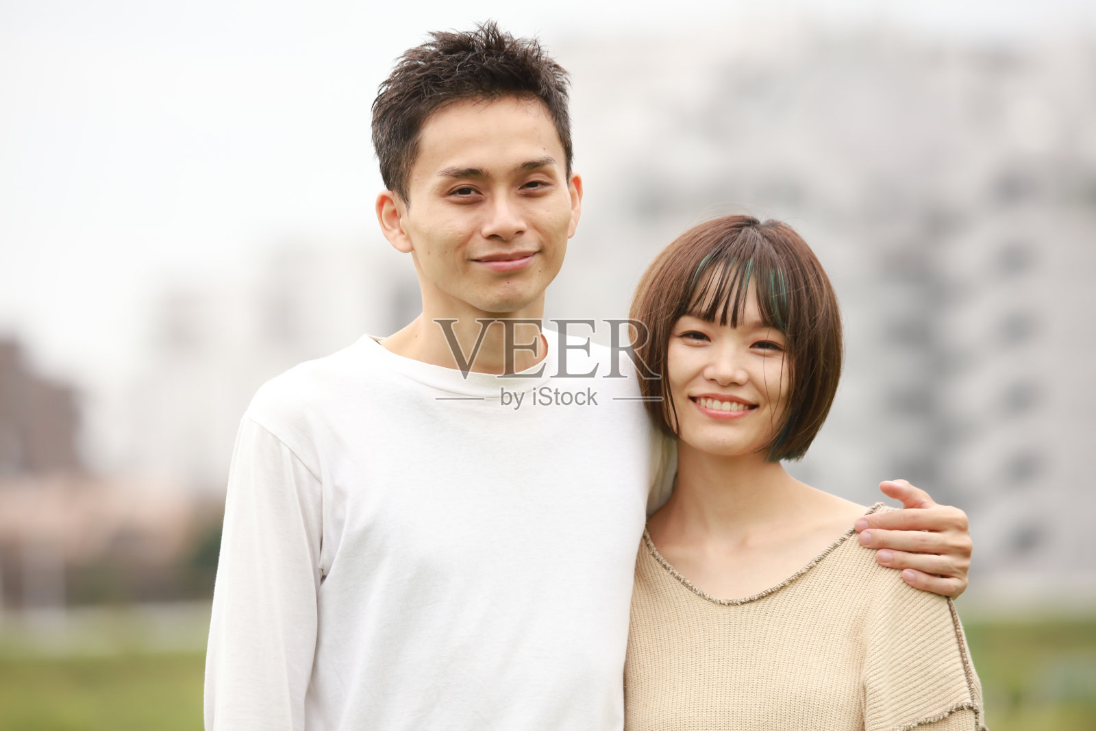 微笑夫妇照片摄影图片