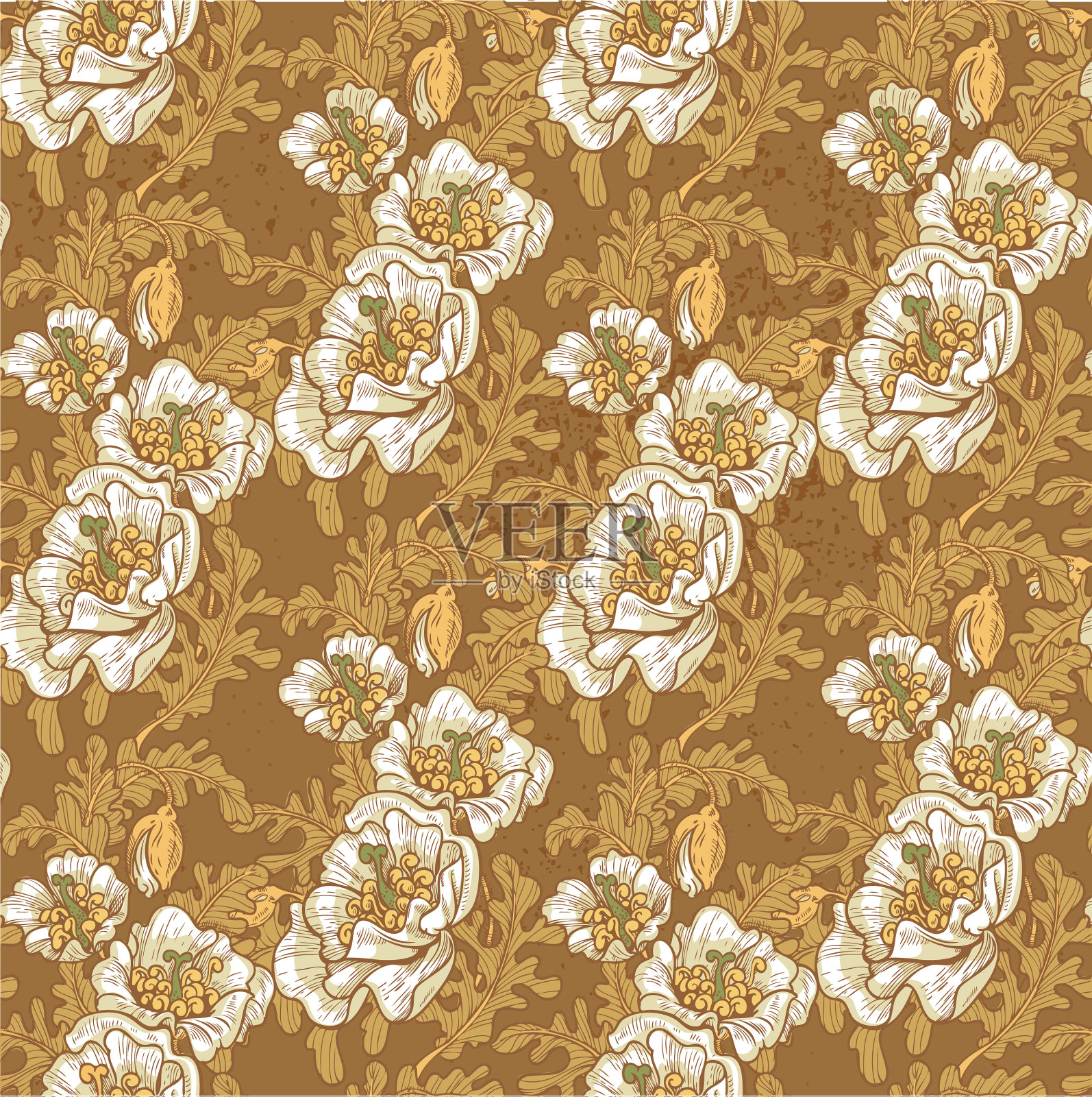 无缝图案复古垃圾装饰插画图片素材