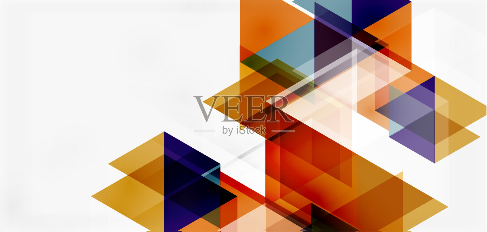 几何抽象背景马赛克三角形和插画图片素材