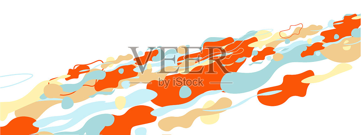 时尚的液体风格塑造抽象设计插画图片素材