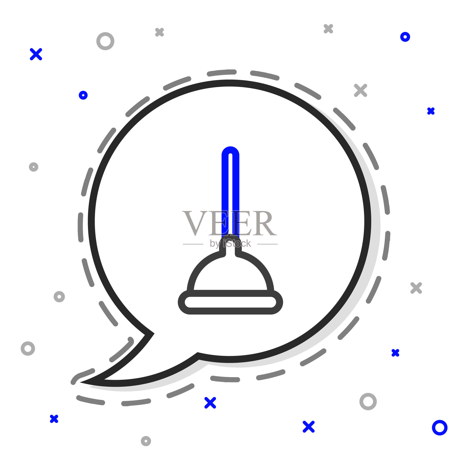 管道用木柄橡胶柱塞图标素材