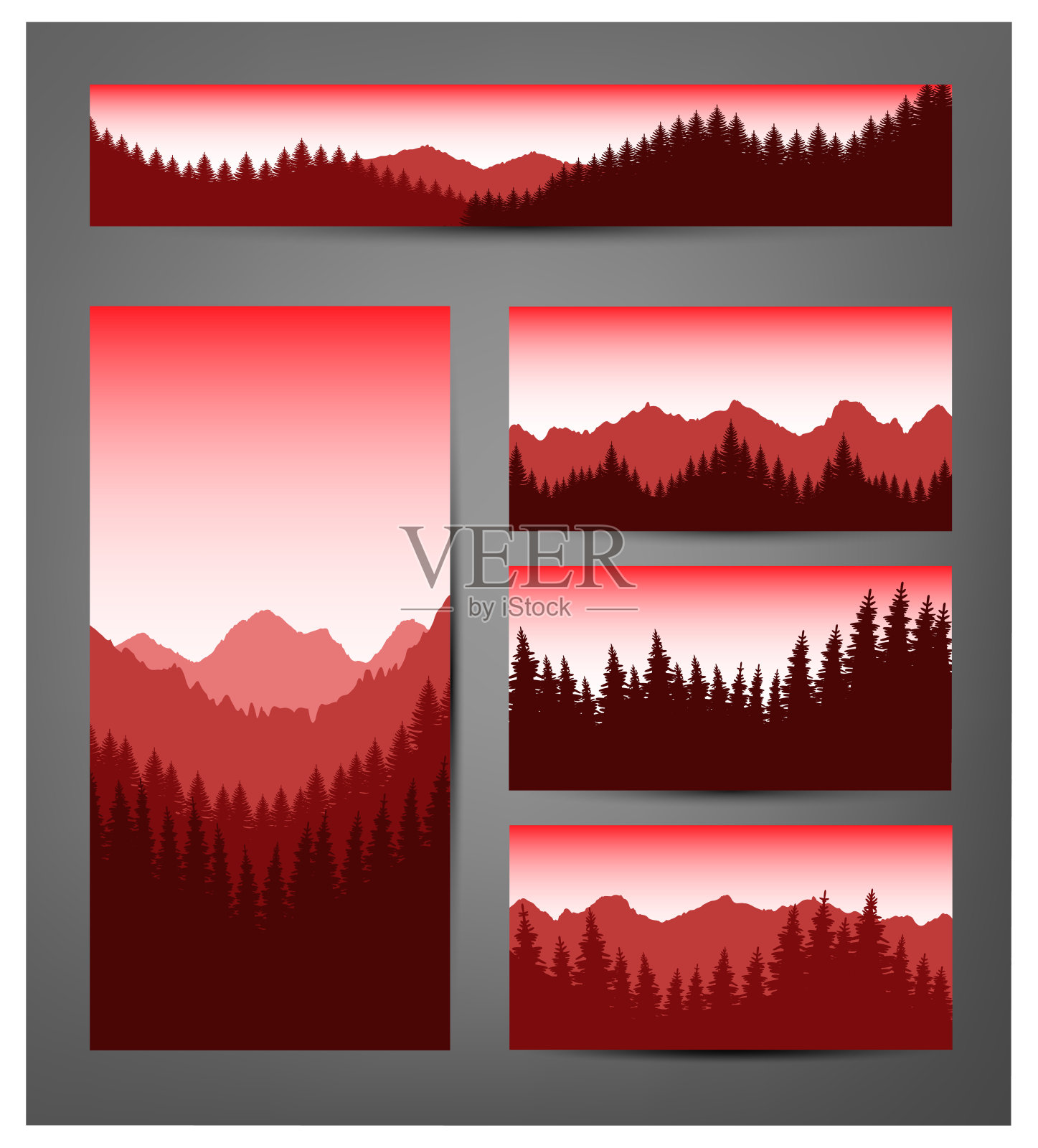 一套名片，插画图片素材