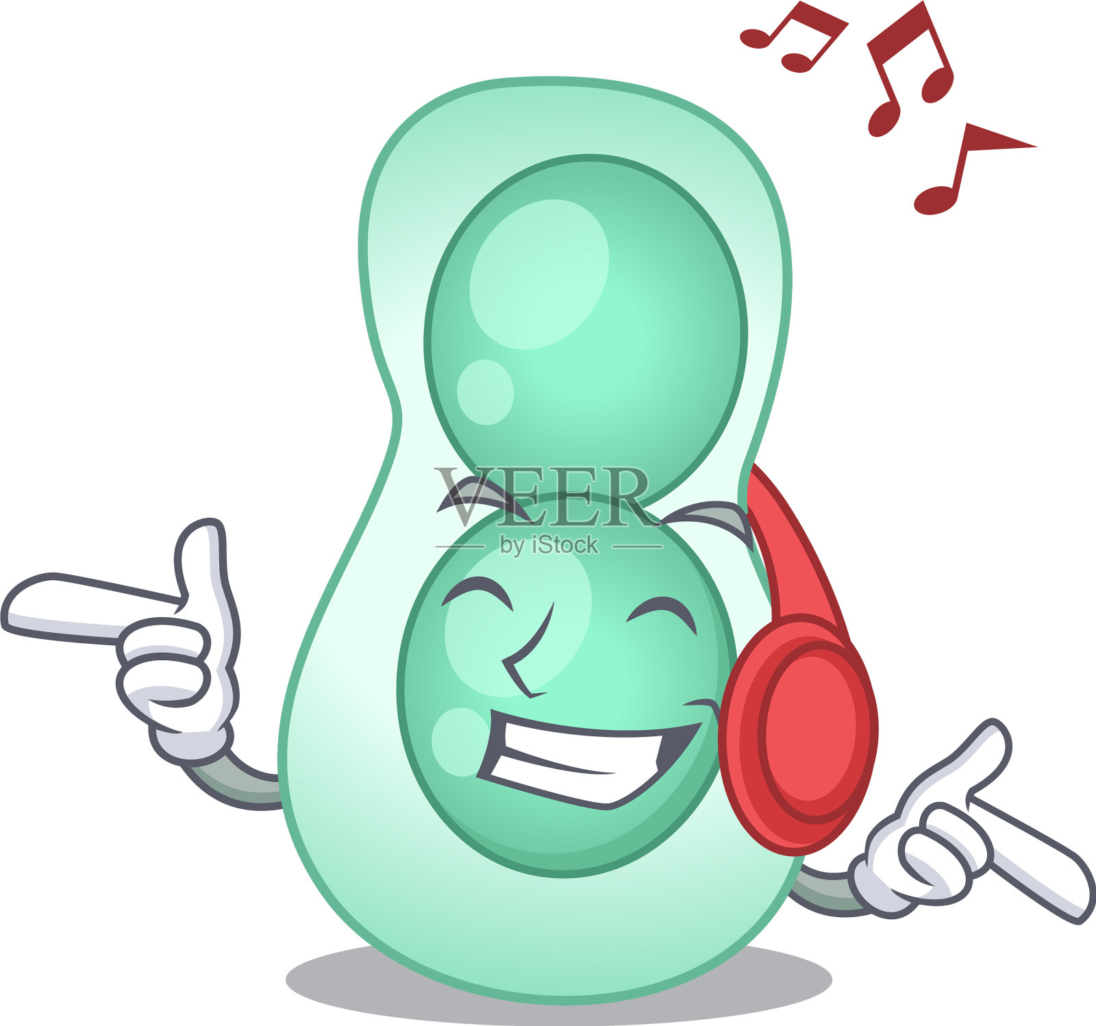 粘质沙雷菌卡通设计理念插画图片素材