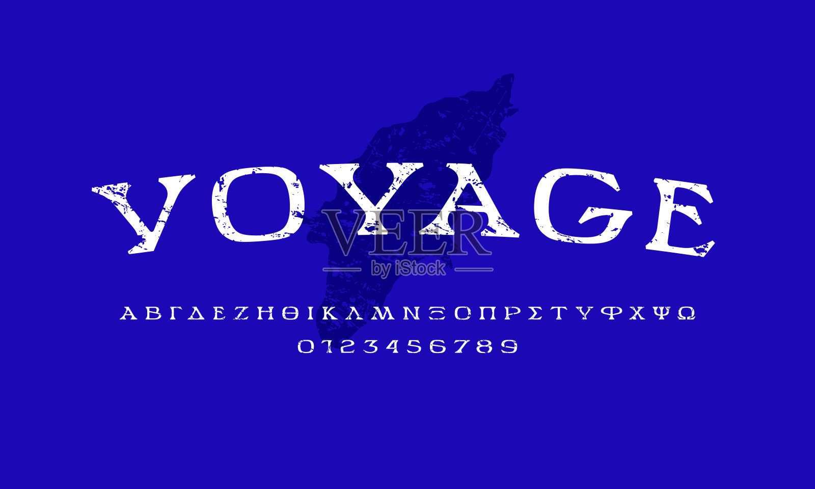 宽衬线字体，风格优雅插画图片素材