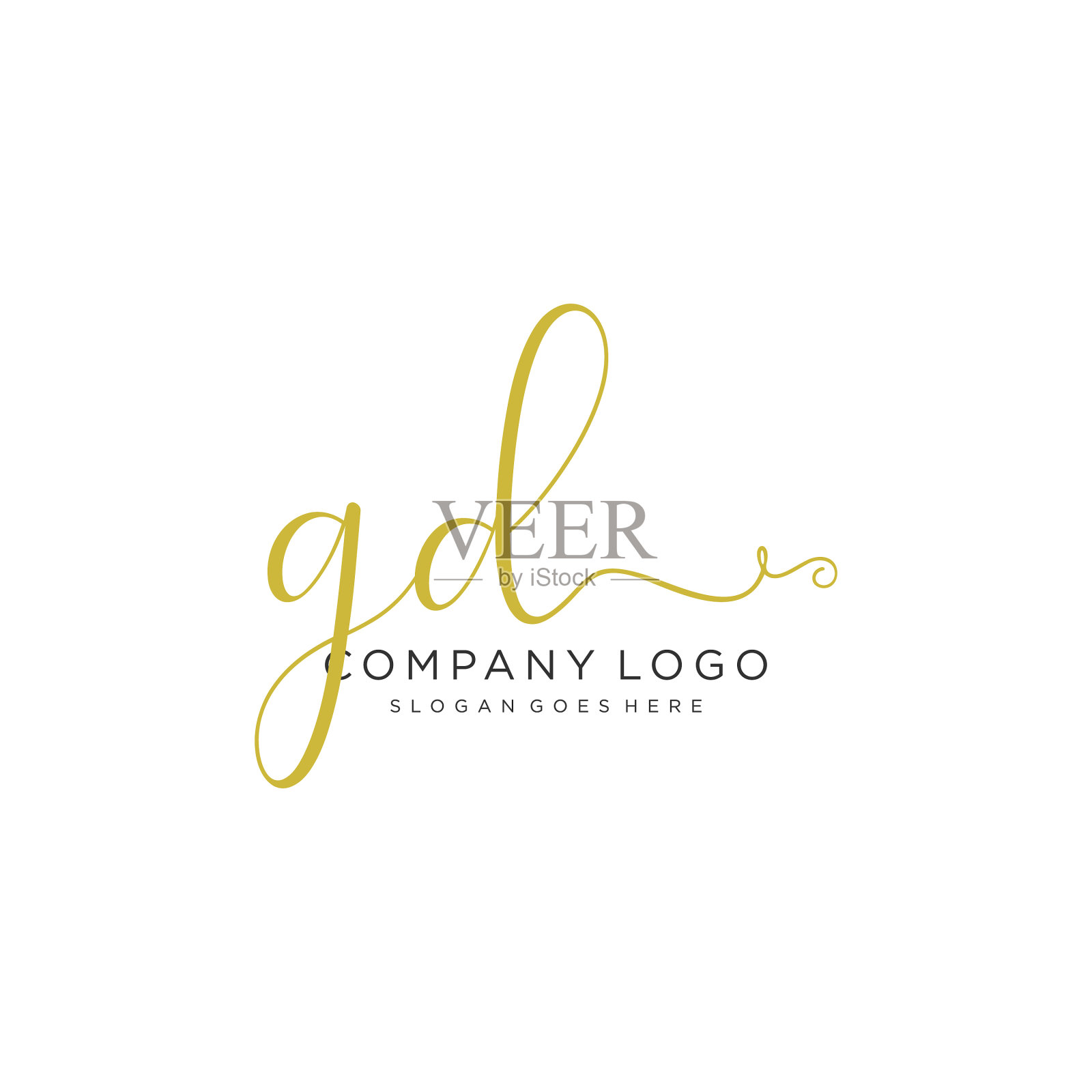 Gd最初的手写标识设计插画图片素材