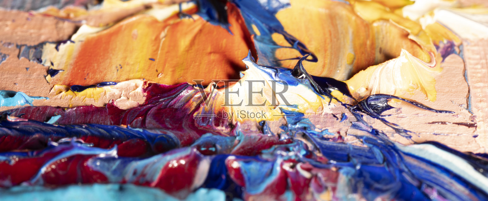 油画的纹理，画中的颜料污渍照片摄影图片