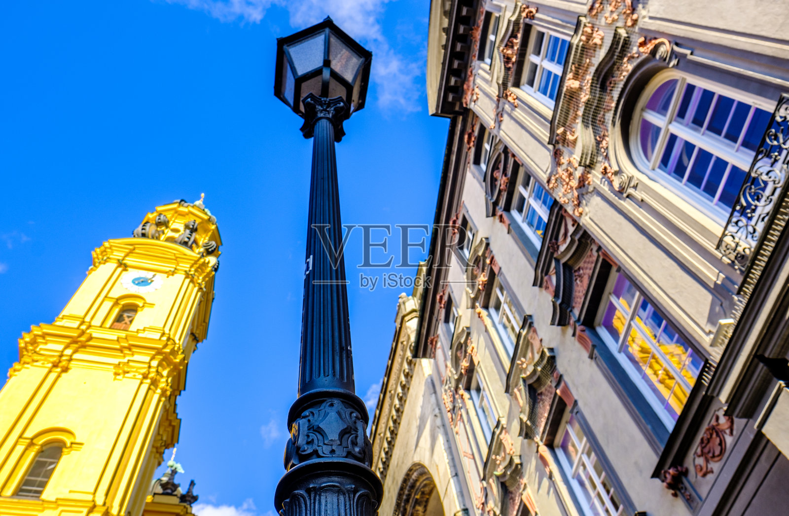 慕尼黑的剧院教堂照片摄影图片