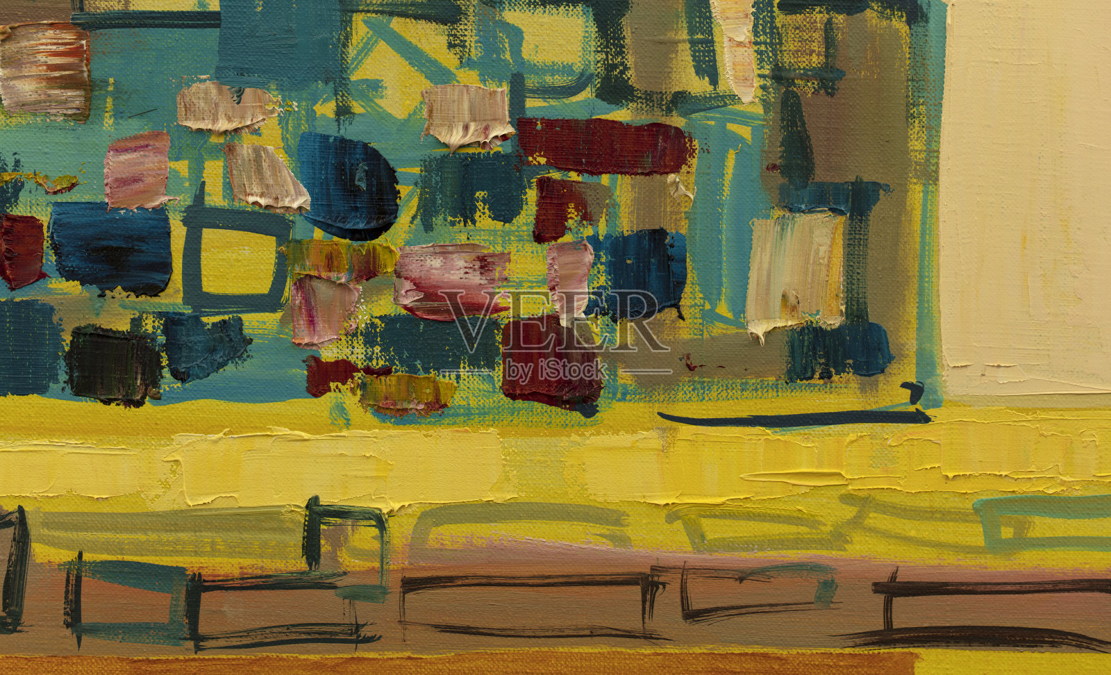 抽象，油画，简单的艺术插画图片素材